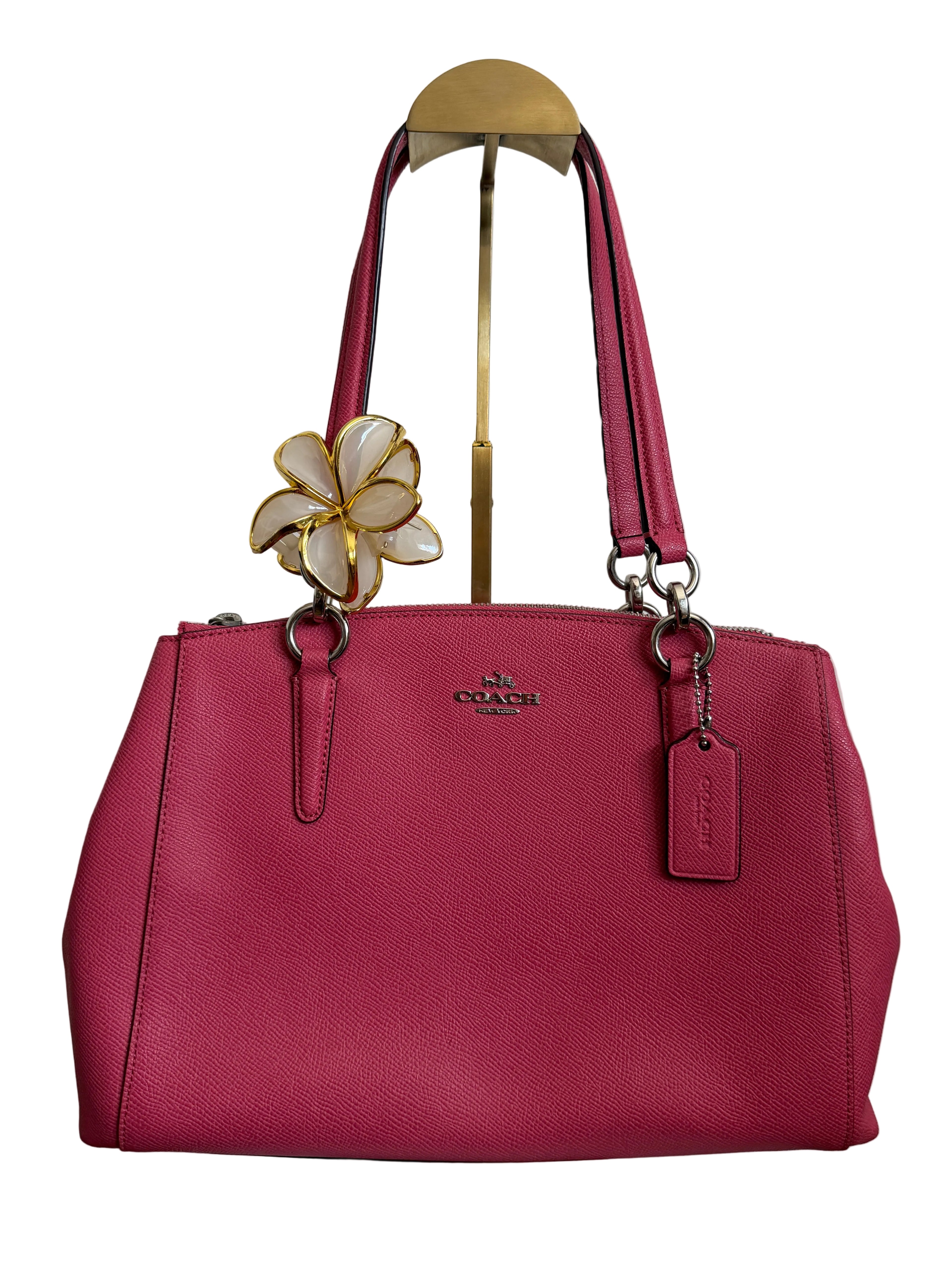 Coach Christie carryall hot pink