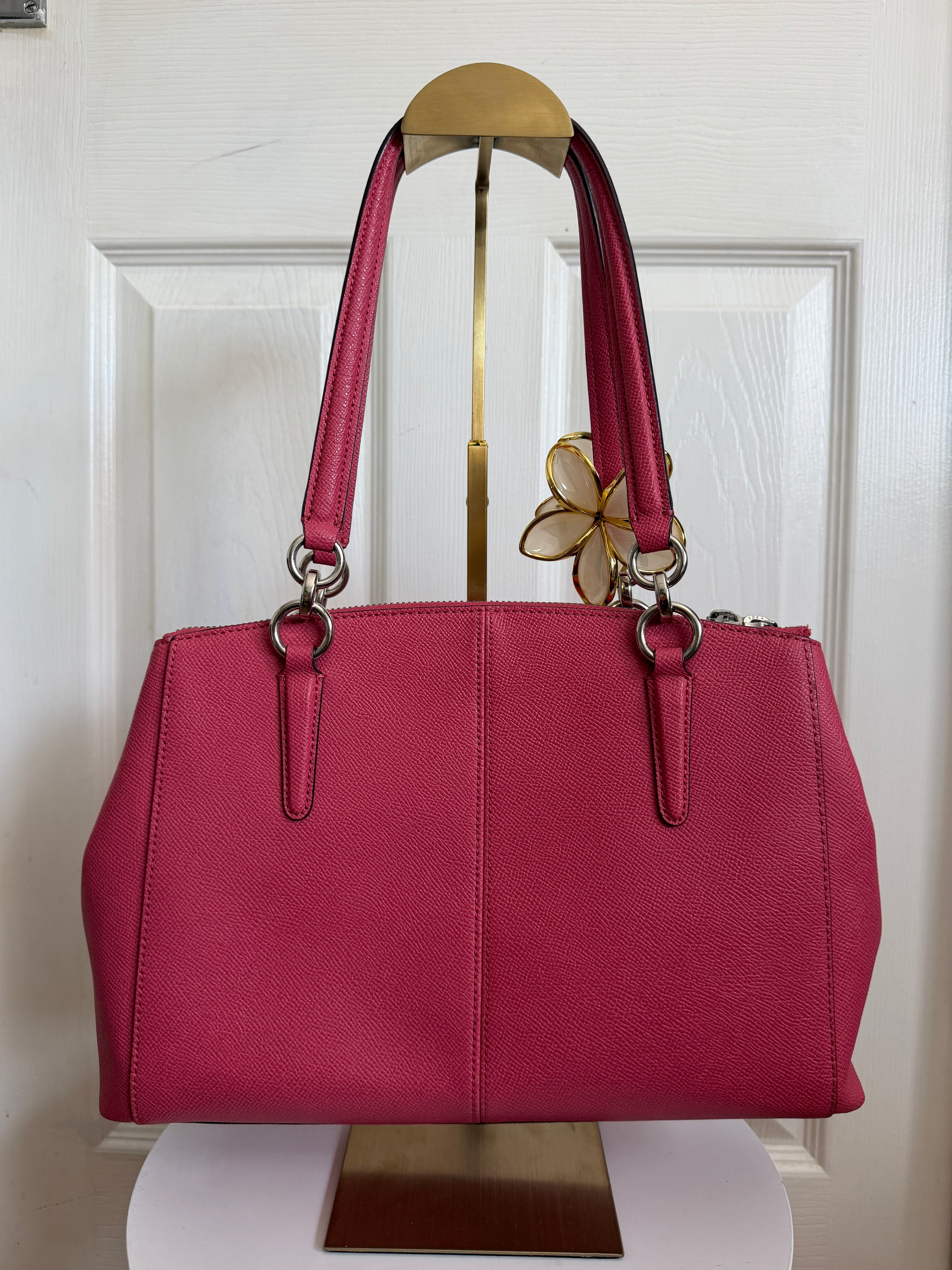 Coach Christie carryall hot pink