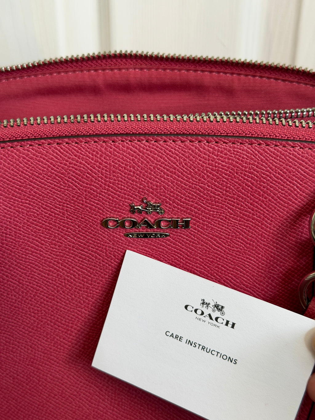 Coach Christie carryall hot pink