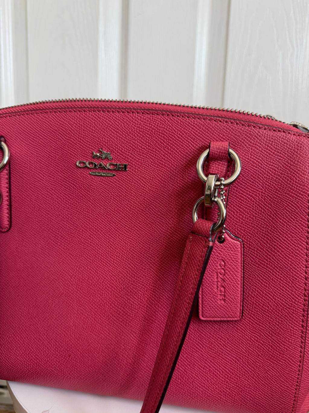 Coach Christie carryall hot pink