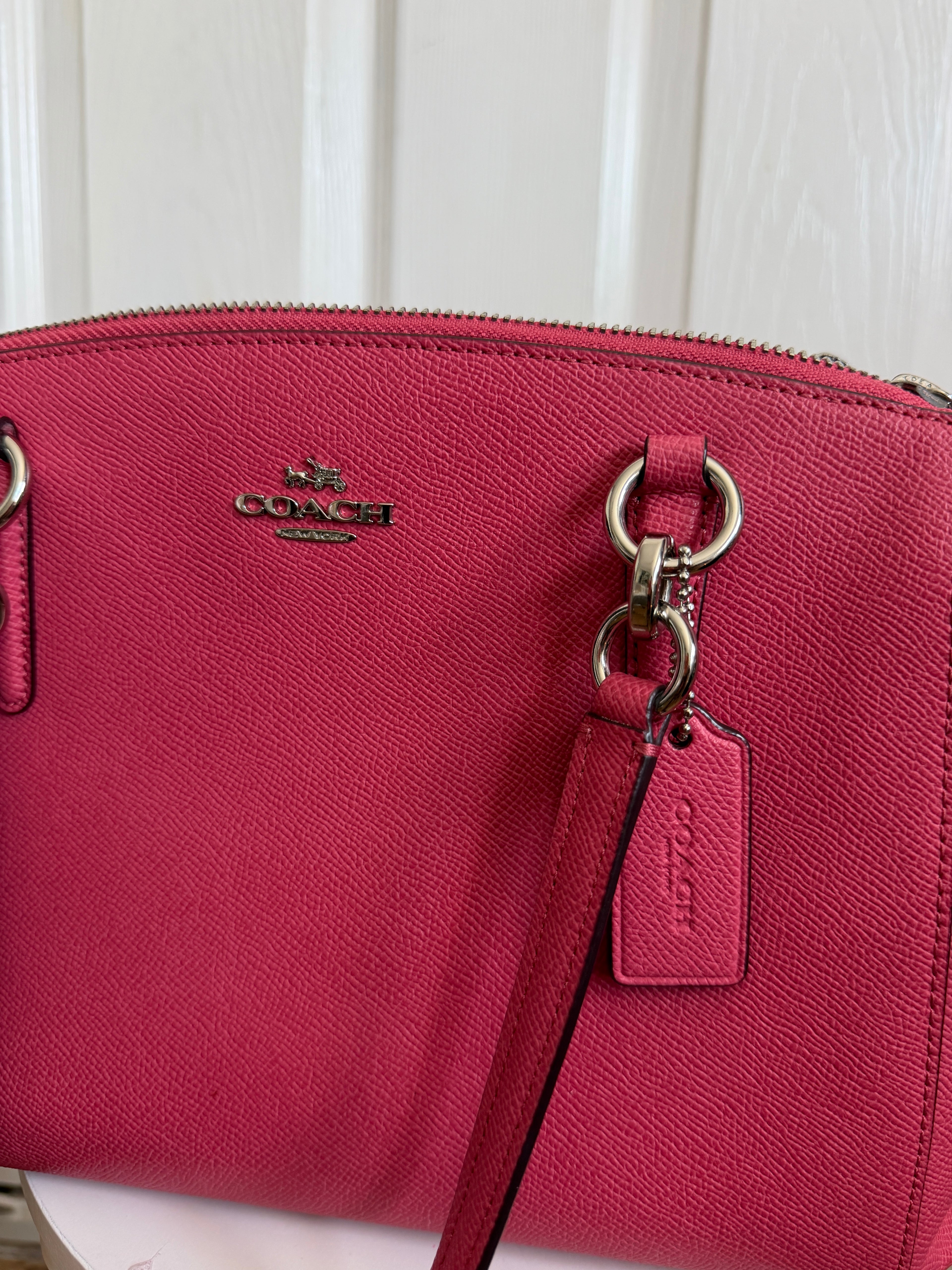 Coach Christie carryall hot pink