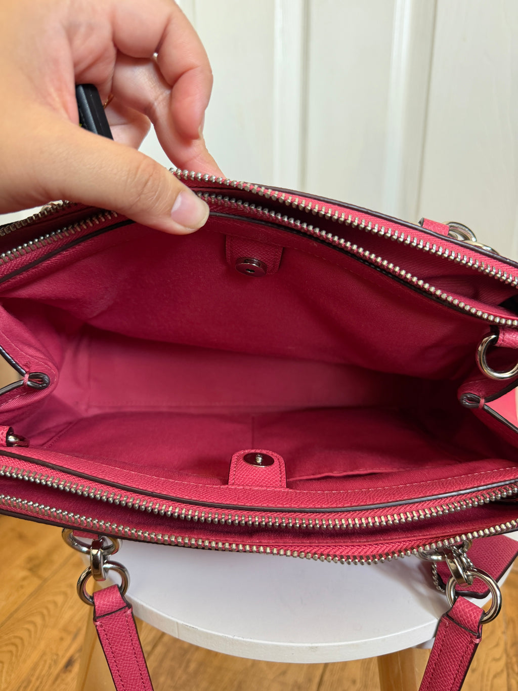 Coach Christie carryall hot pink