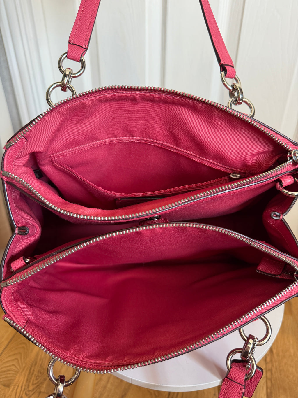 Coach Christie carryall hot pink