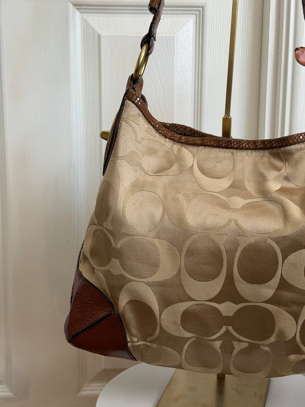 Coach Peyton signature sateen hobo bag