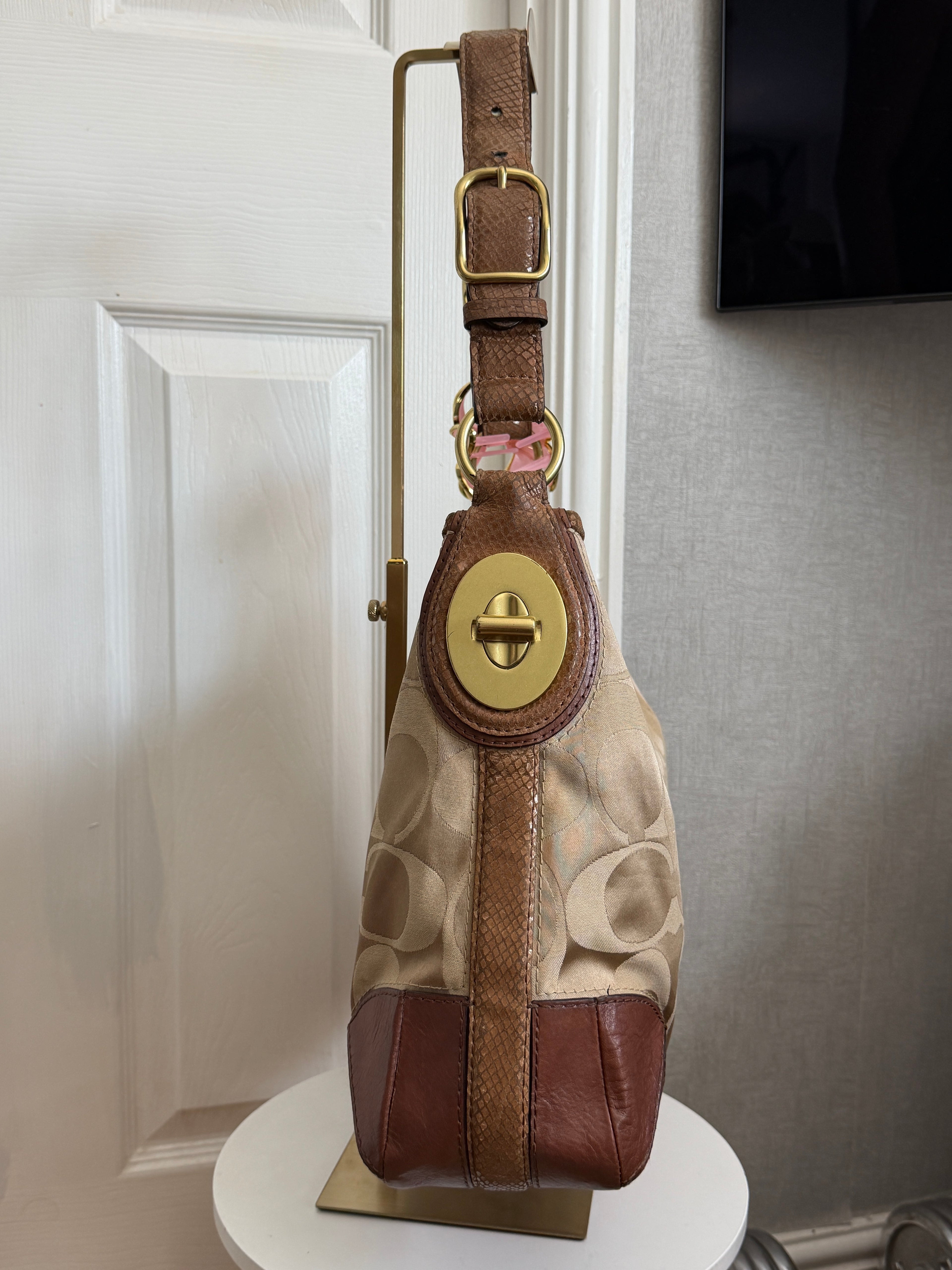 Coach Peyton signature sateen hobo bag