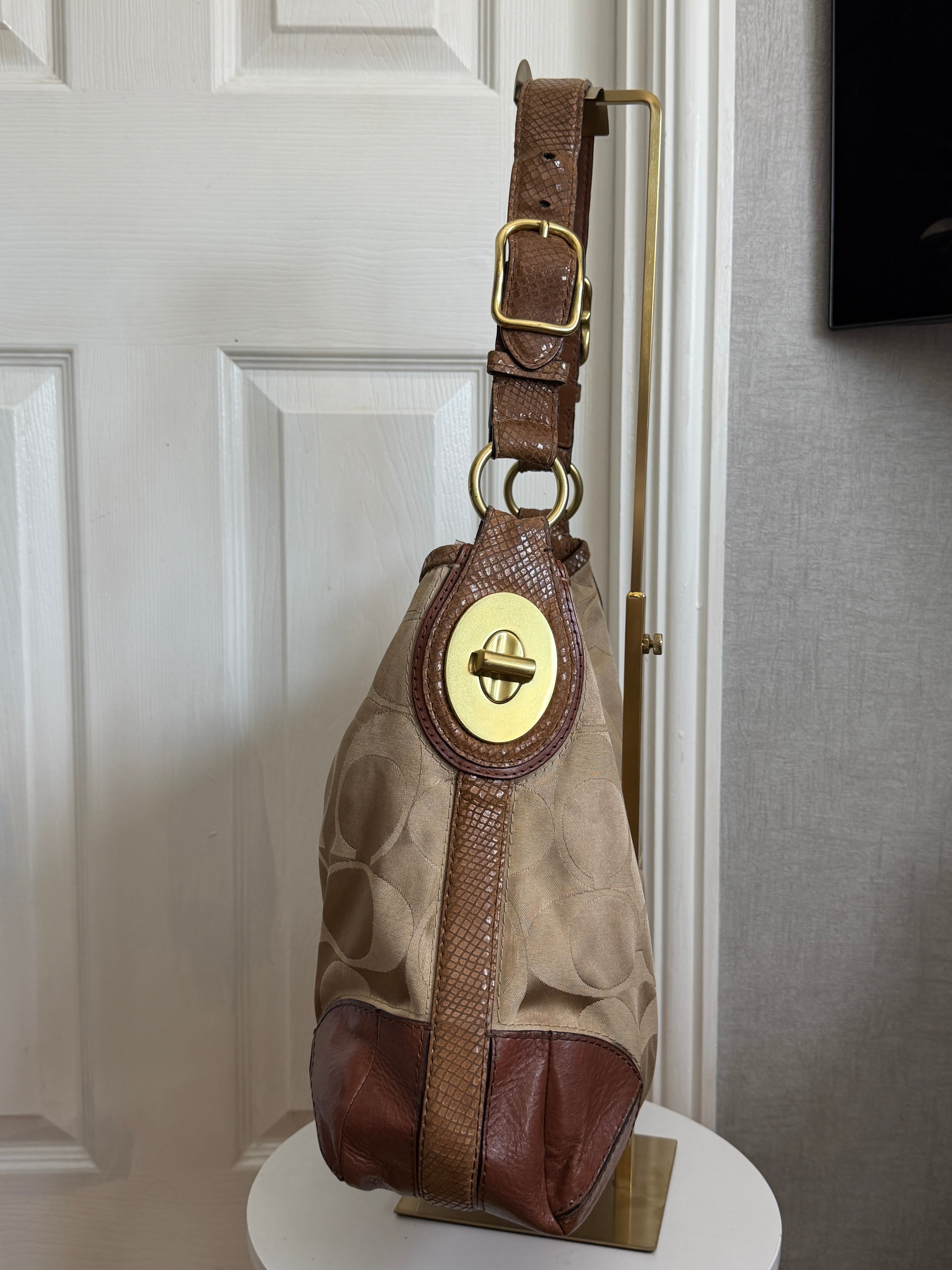 Coach Peyton signature sateen hobo bag