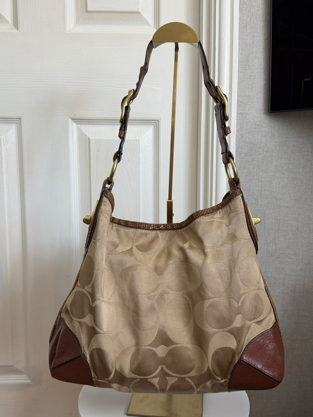 Coach Peyton signature sateen hobo bag