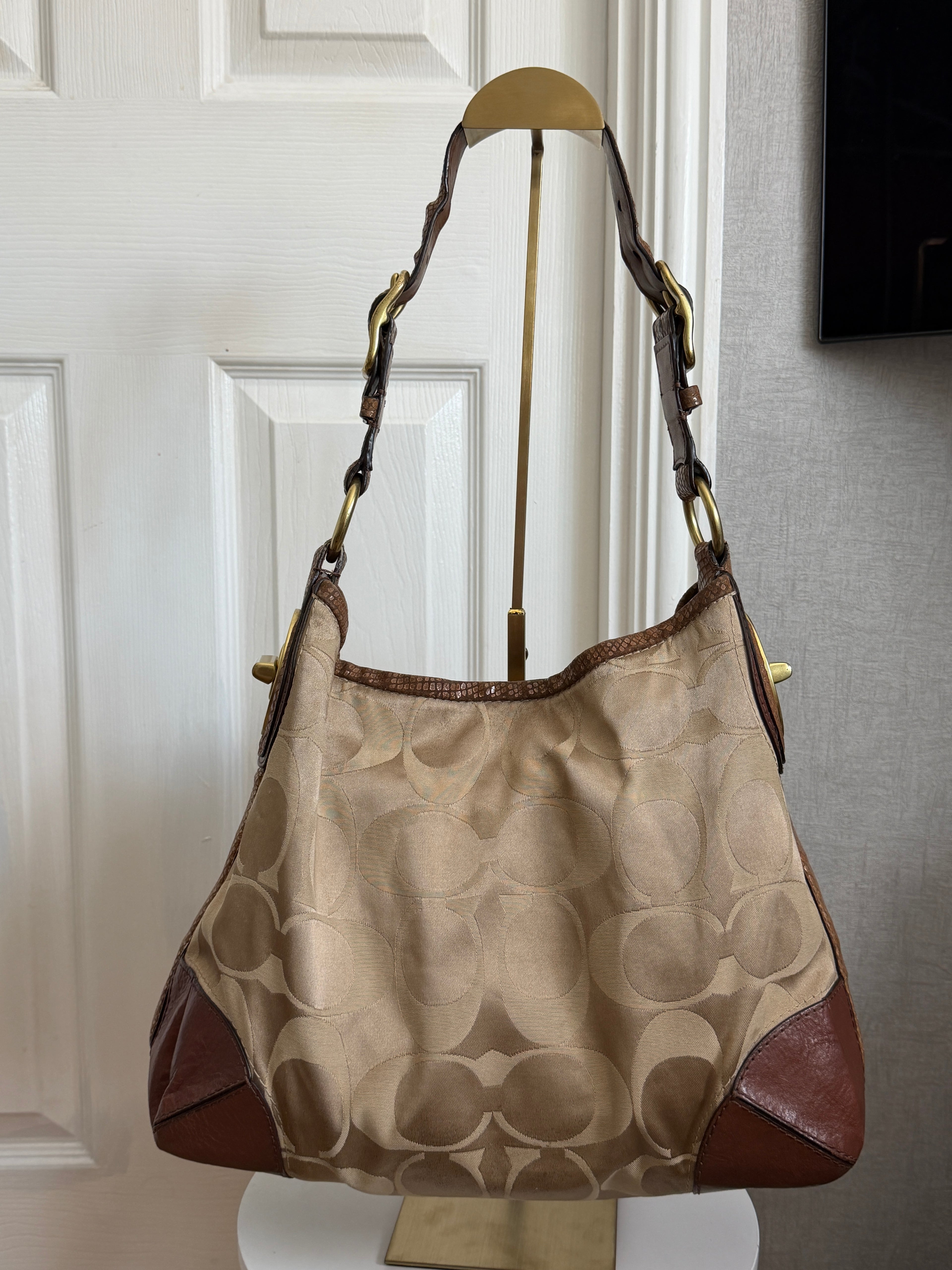 Coach Peyton signature sateen hobo bag