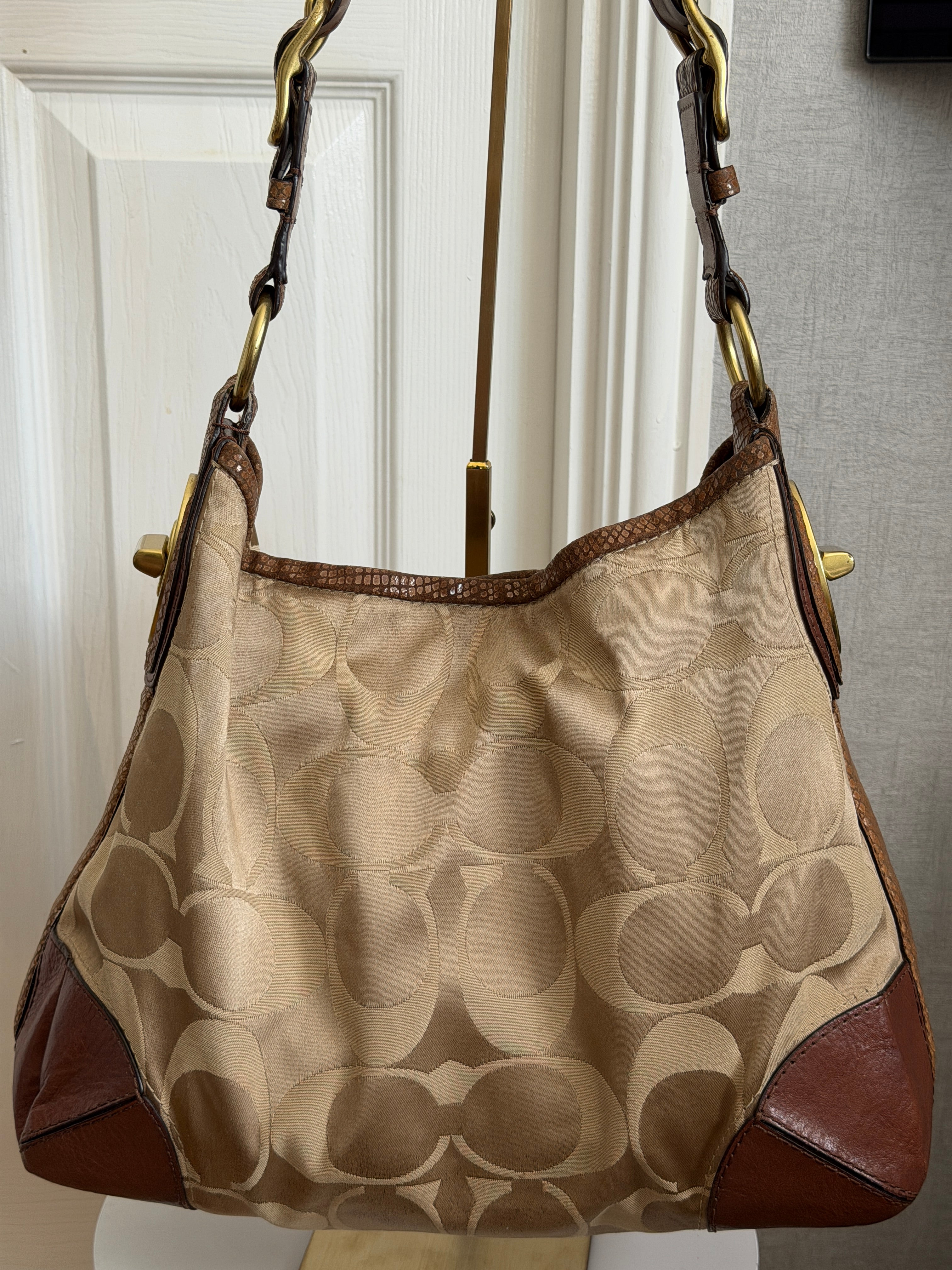 Coach Peyton signature sateen hobo bag