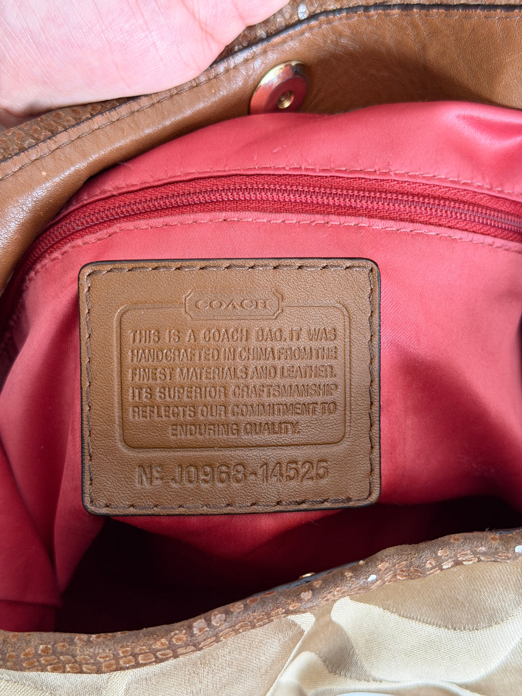 Coach Peyton signature sateen hobo bag