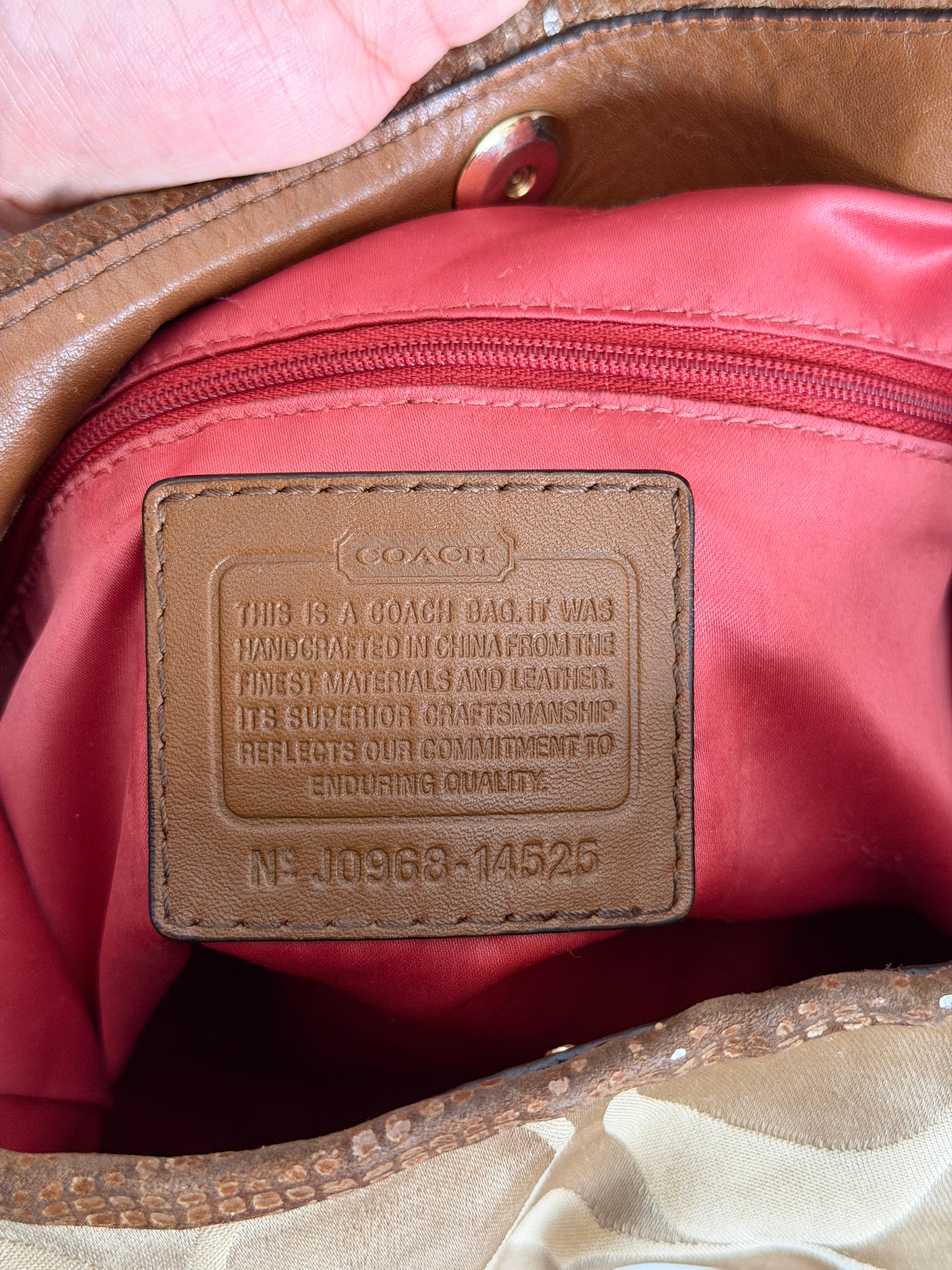 Coach Peyton signature sateen hobo bag