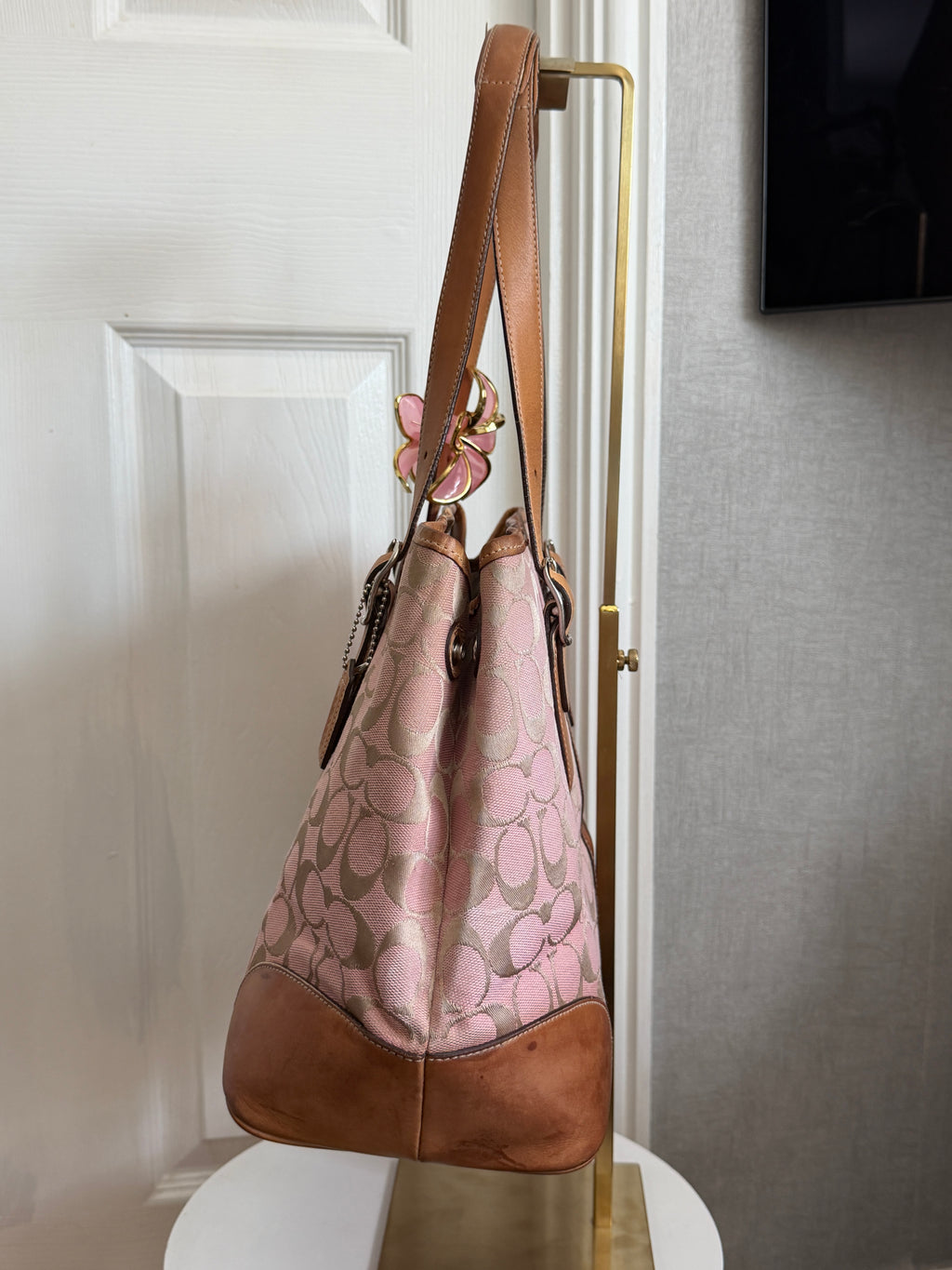 Coach signature canvas tote bag