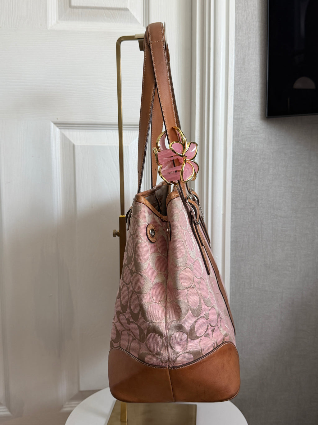 Coach signature canvas tote bag