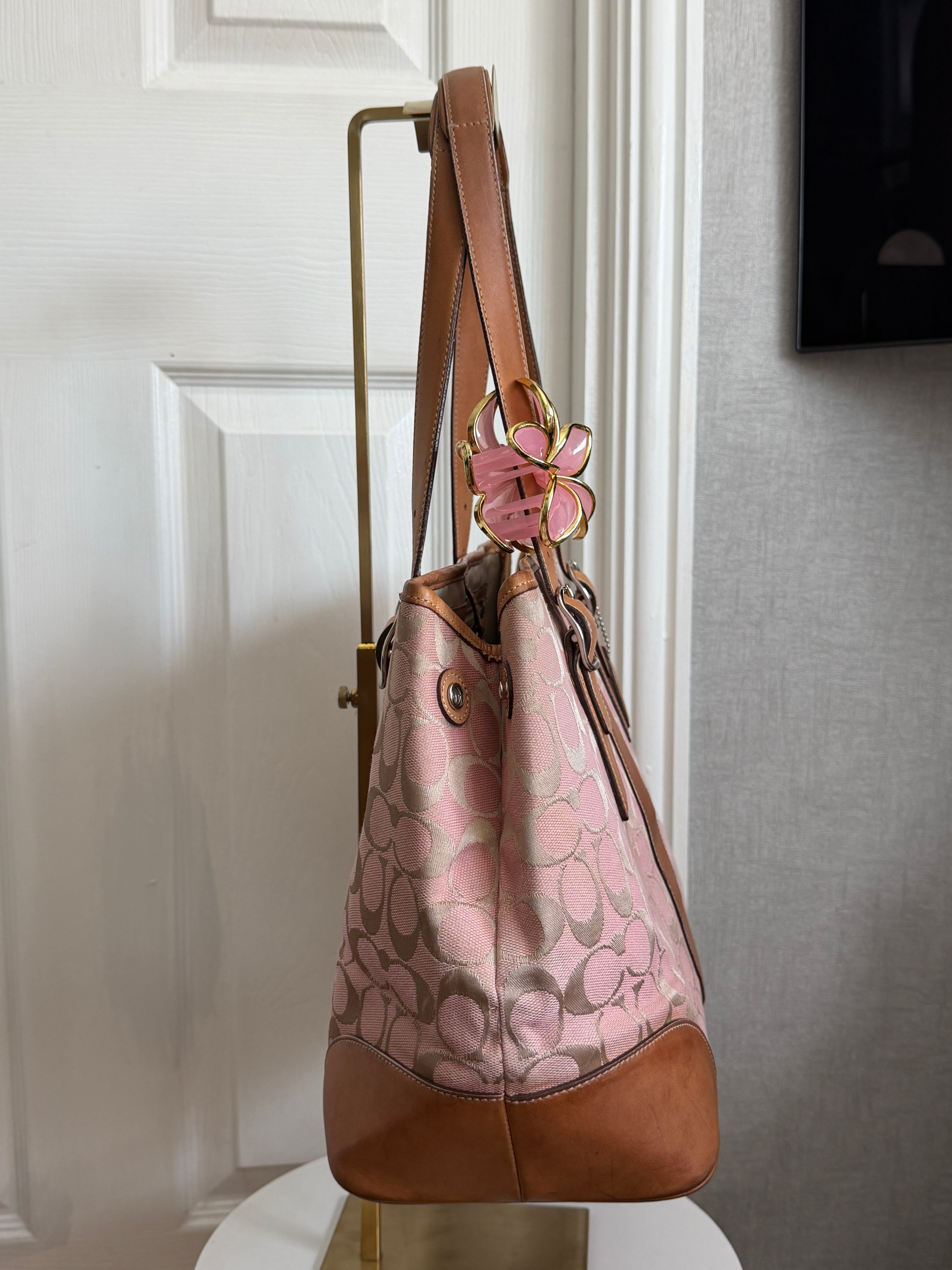 Coach signature canvas tote bag
