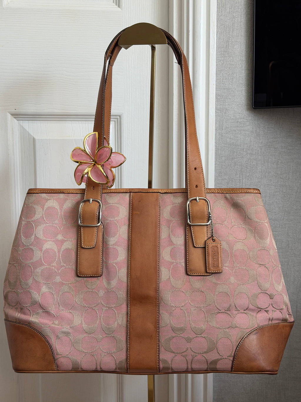 Coach signature canvas tote bag