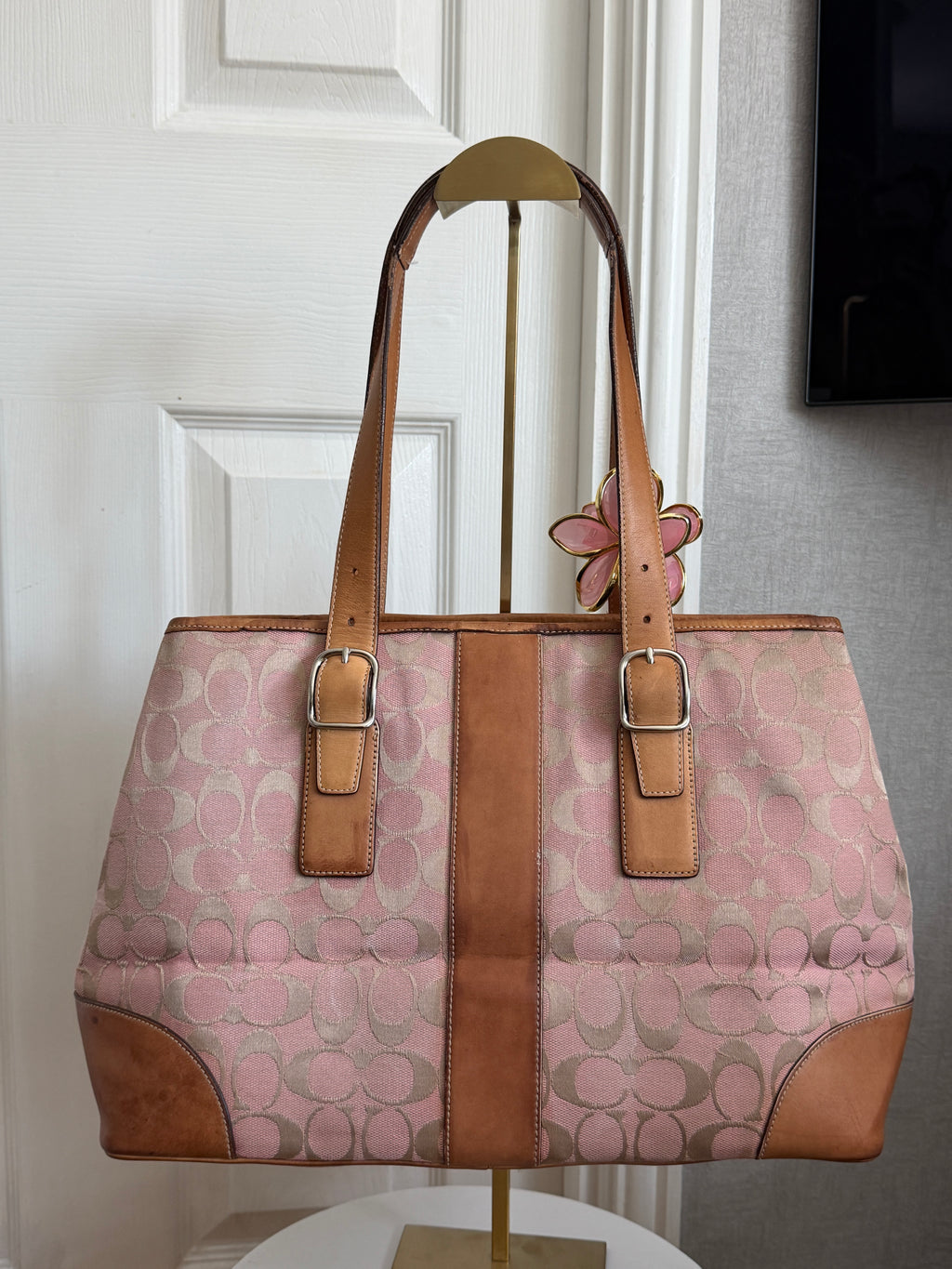 Coach signature canvas tote bag
