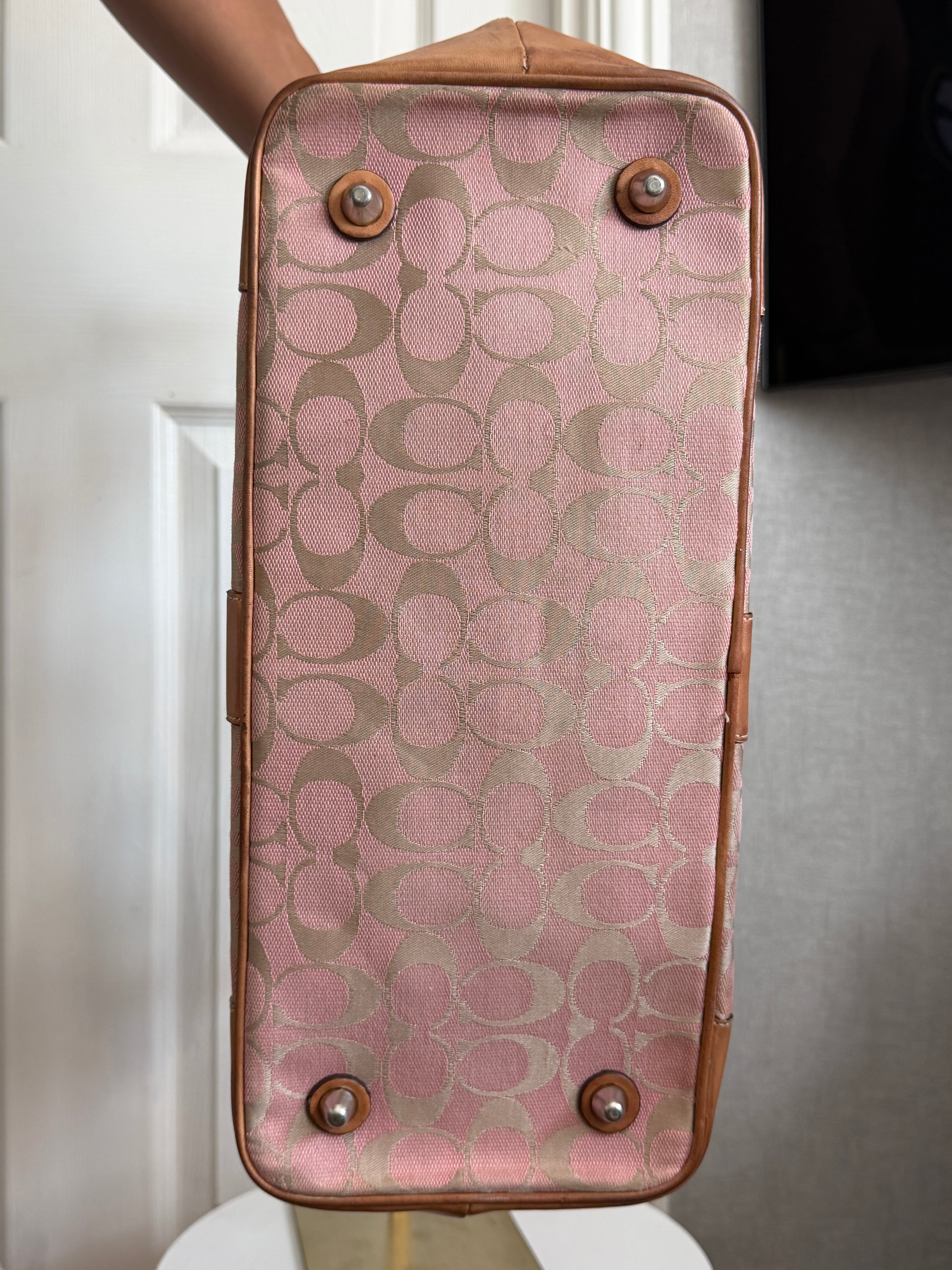 Coach signature canvas tote bag
