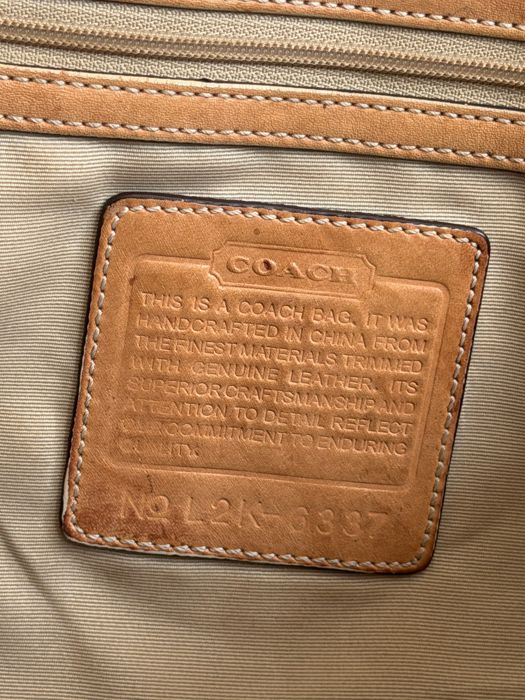 Coach signature canvas tote bag