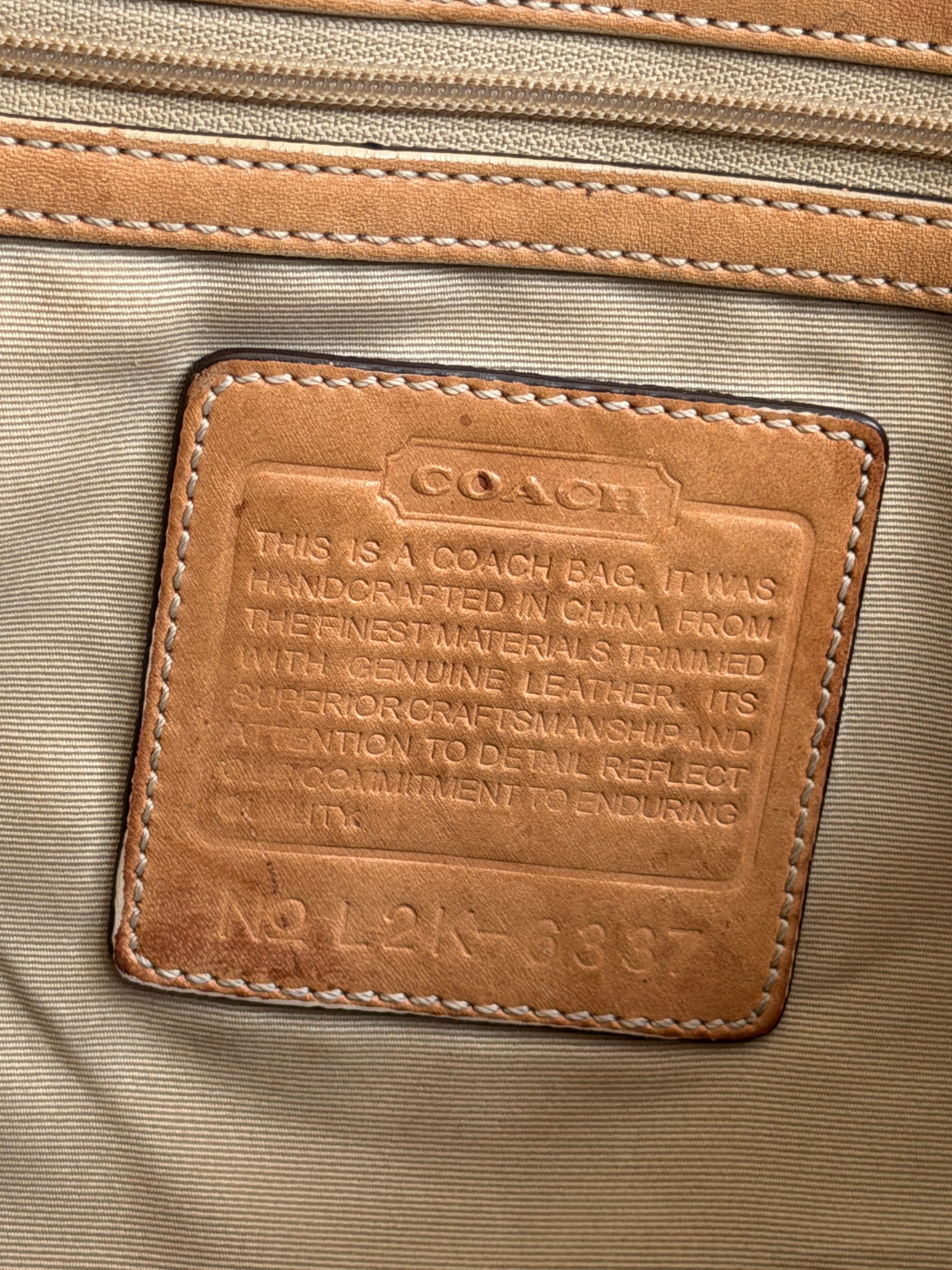 Coach signature canvas tote bag