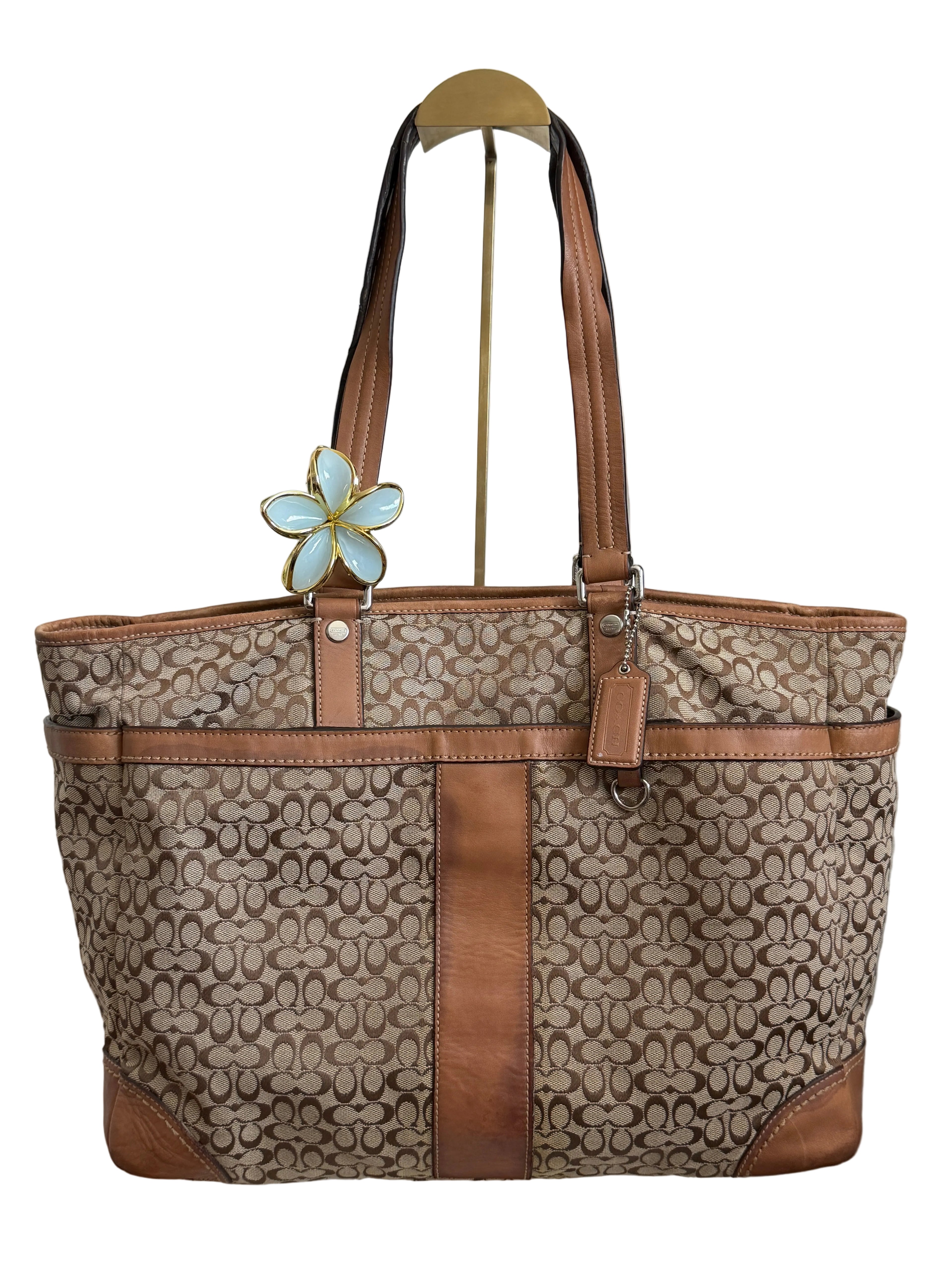 Coach signature canvas baby bag tote
