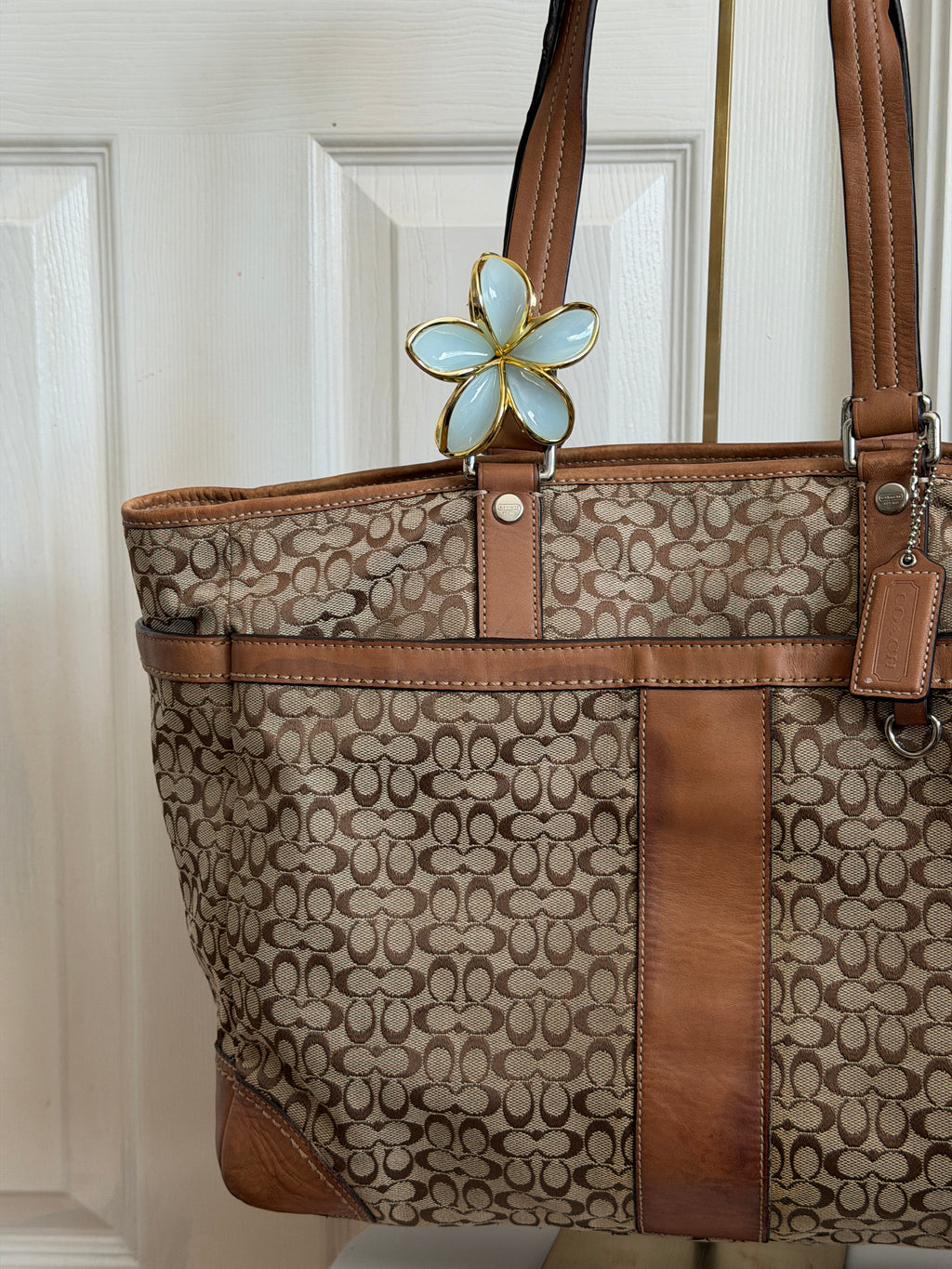 Coach signature canvas baby bag tote