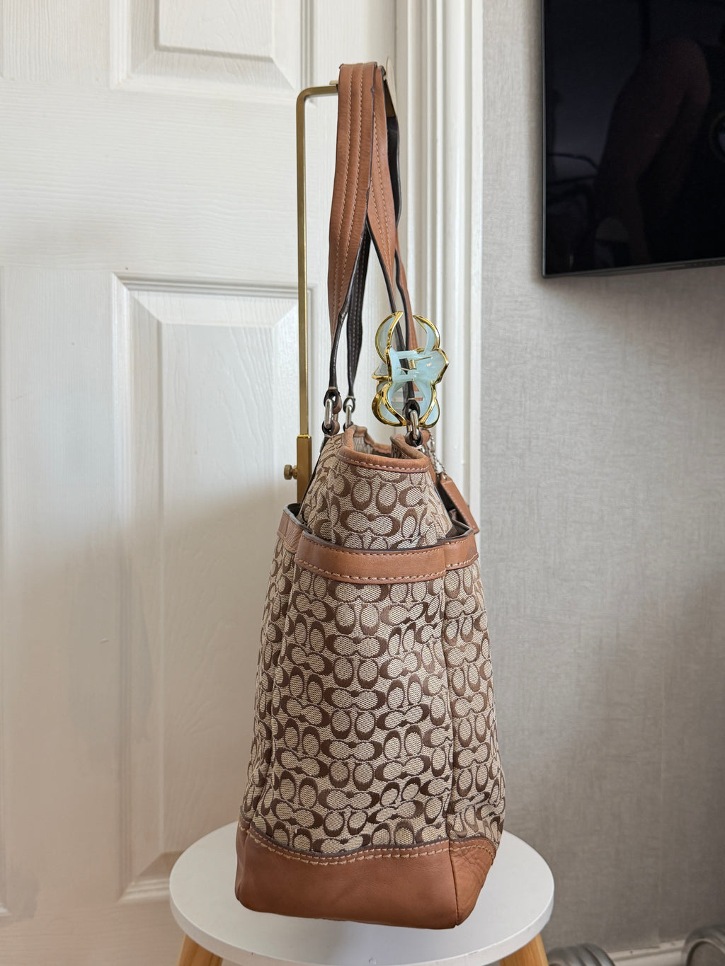Coach signature canvas baby bag tote