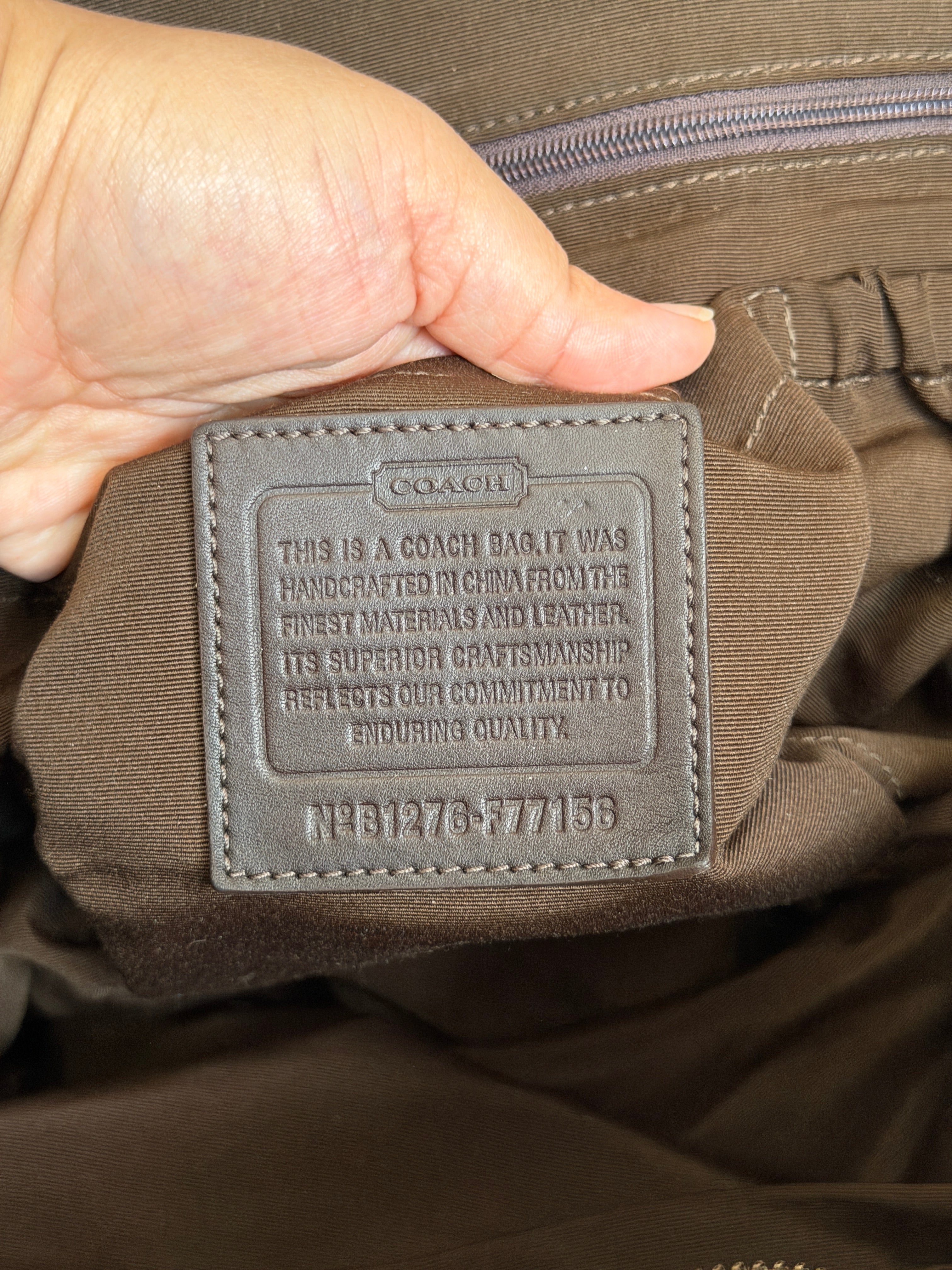 Coach signature canvas baby bag tote