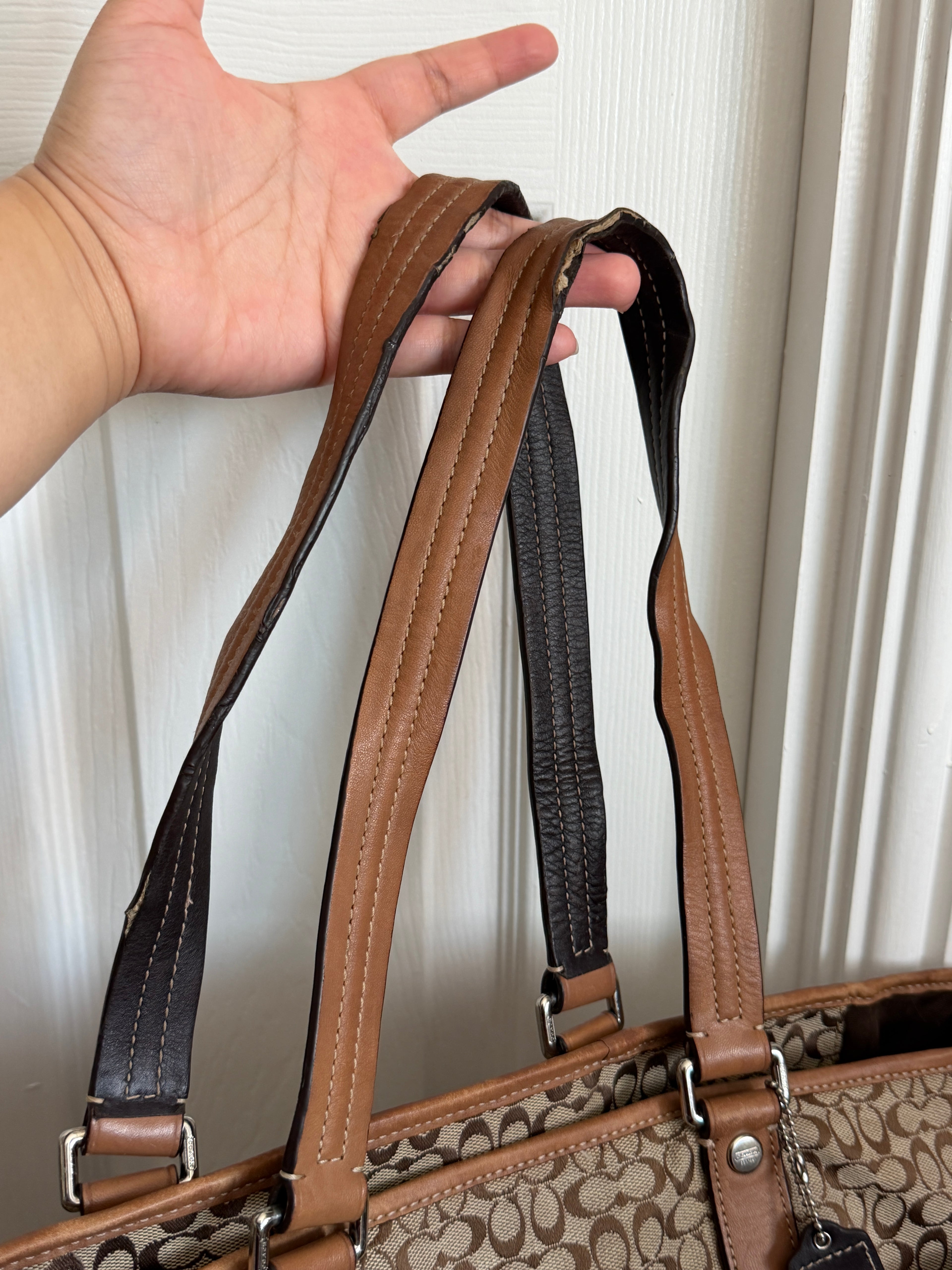 Coach signature canvas baby bag tote