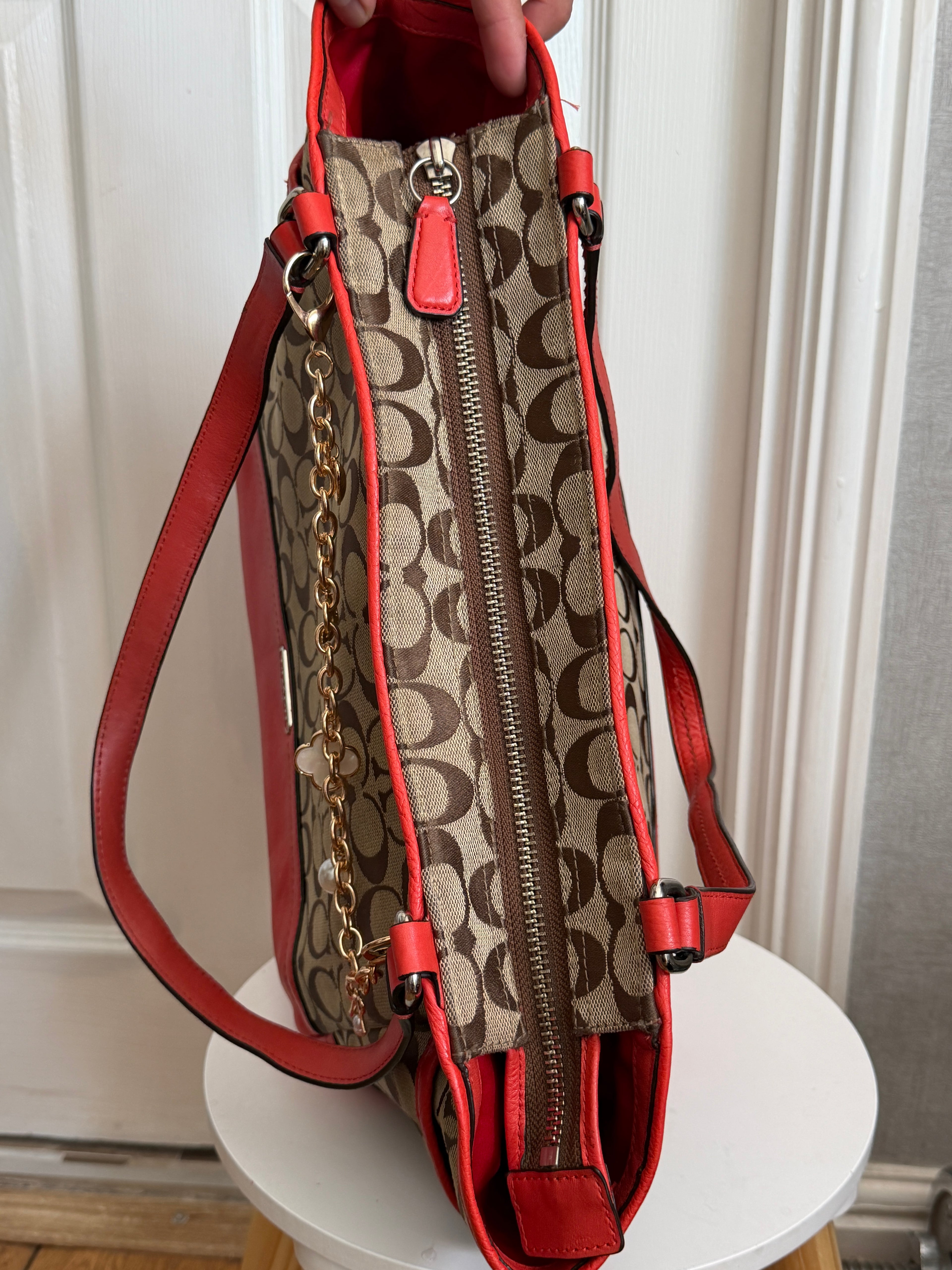 Coach park signature carrie tote