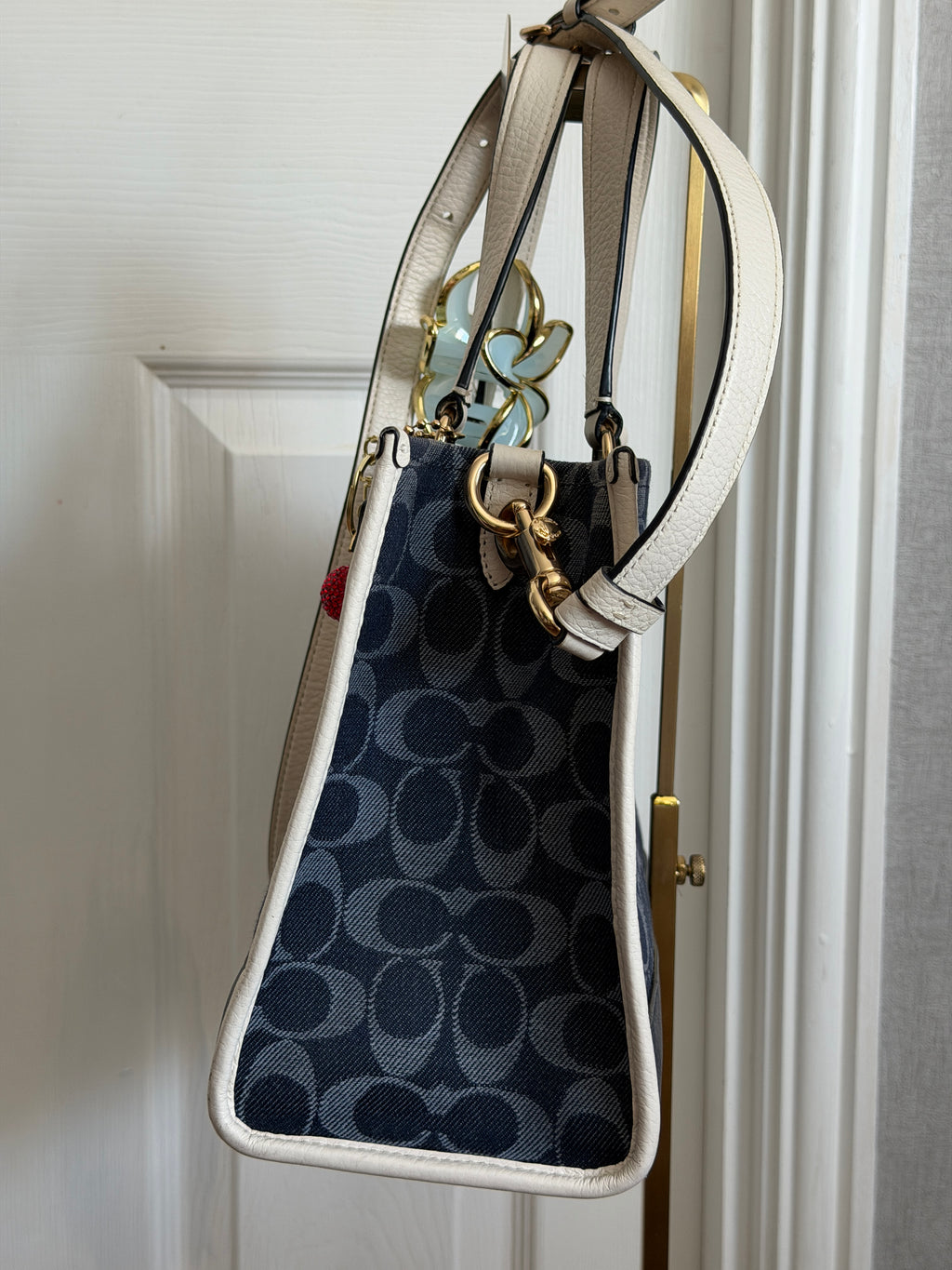 Coach Dempsey carryall in blue denim
