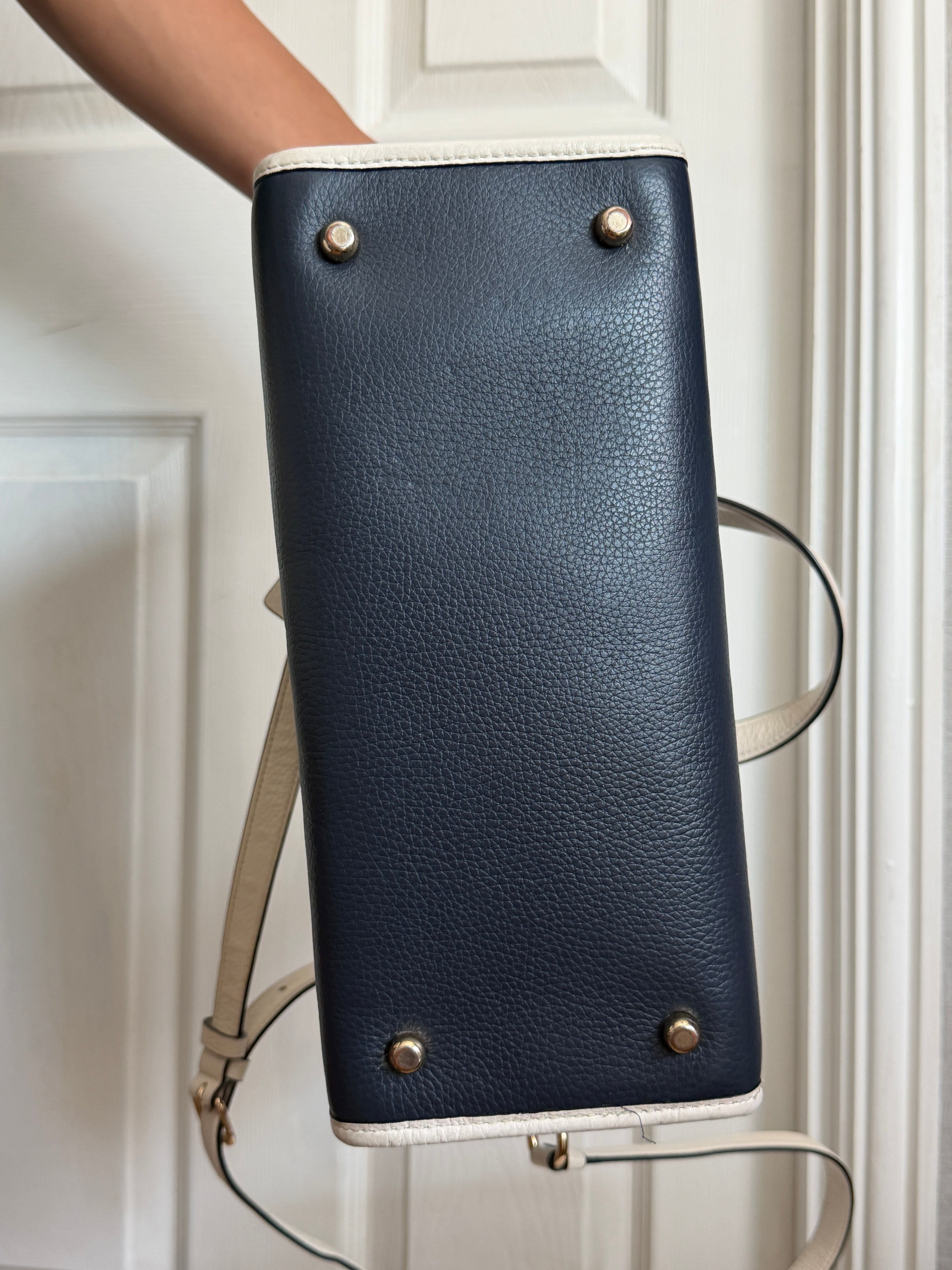 Coach Dempsey carryall in blue denim