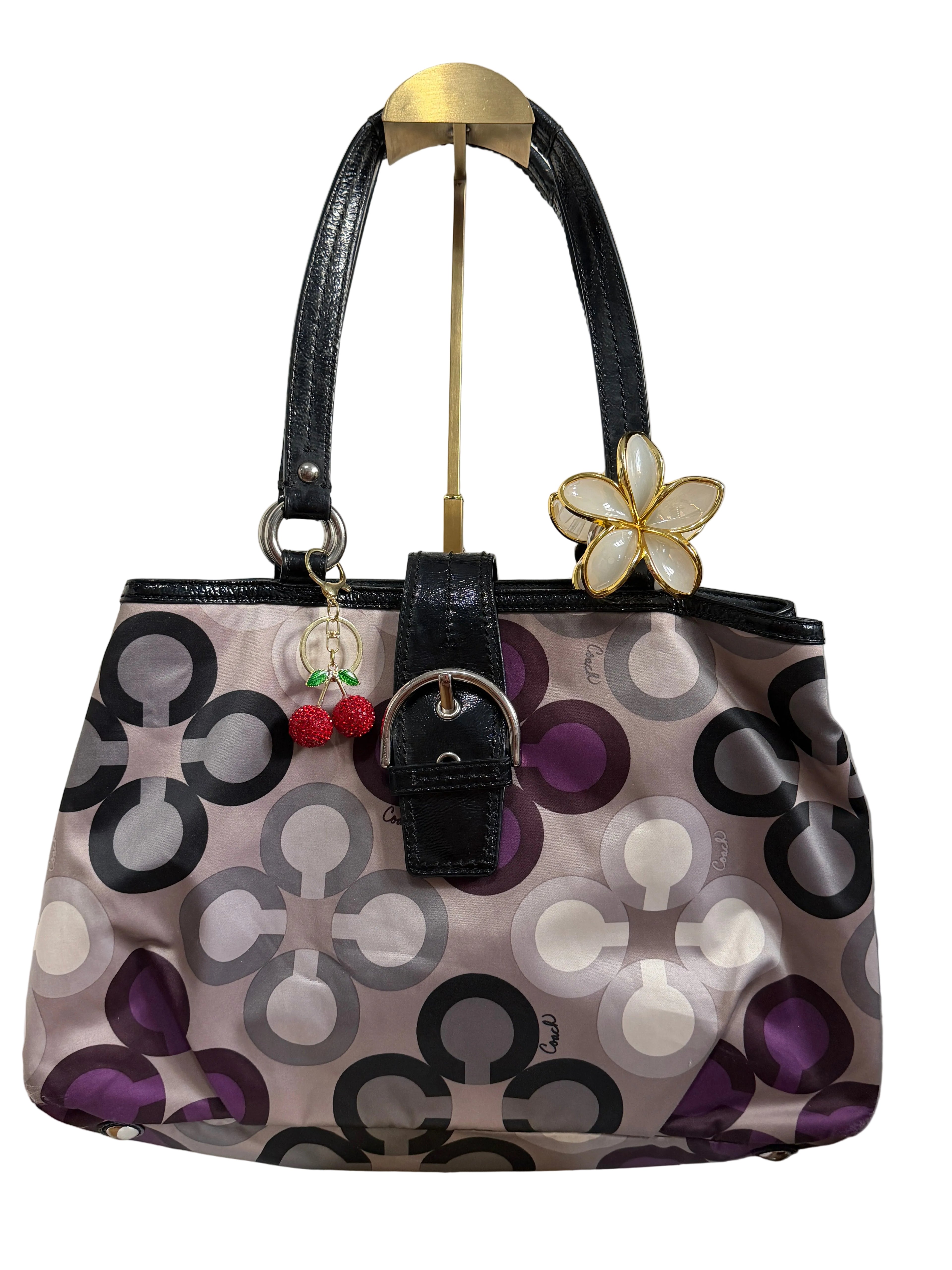 Coach satin tote