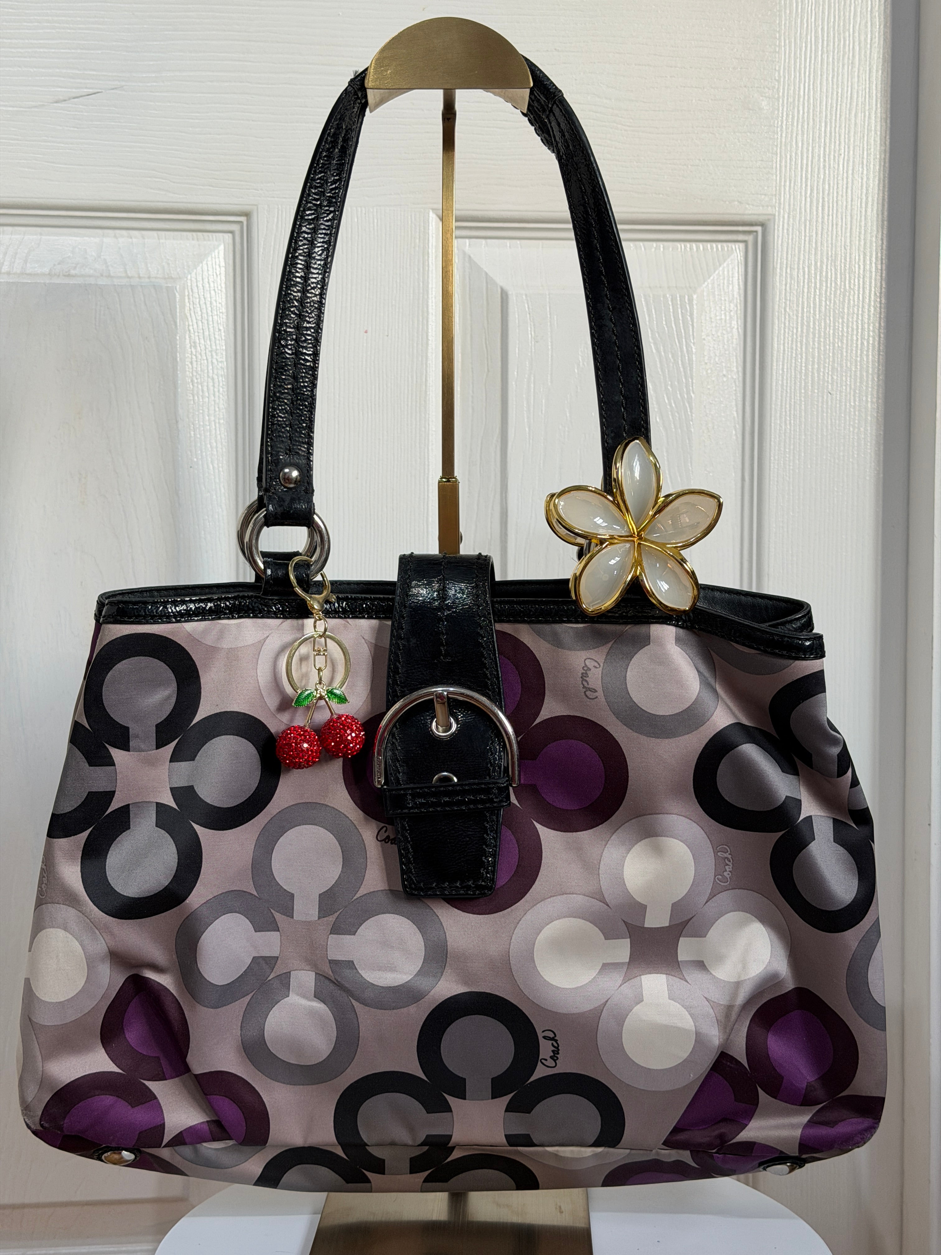 Coach satin tote