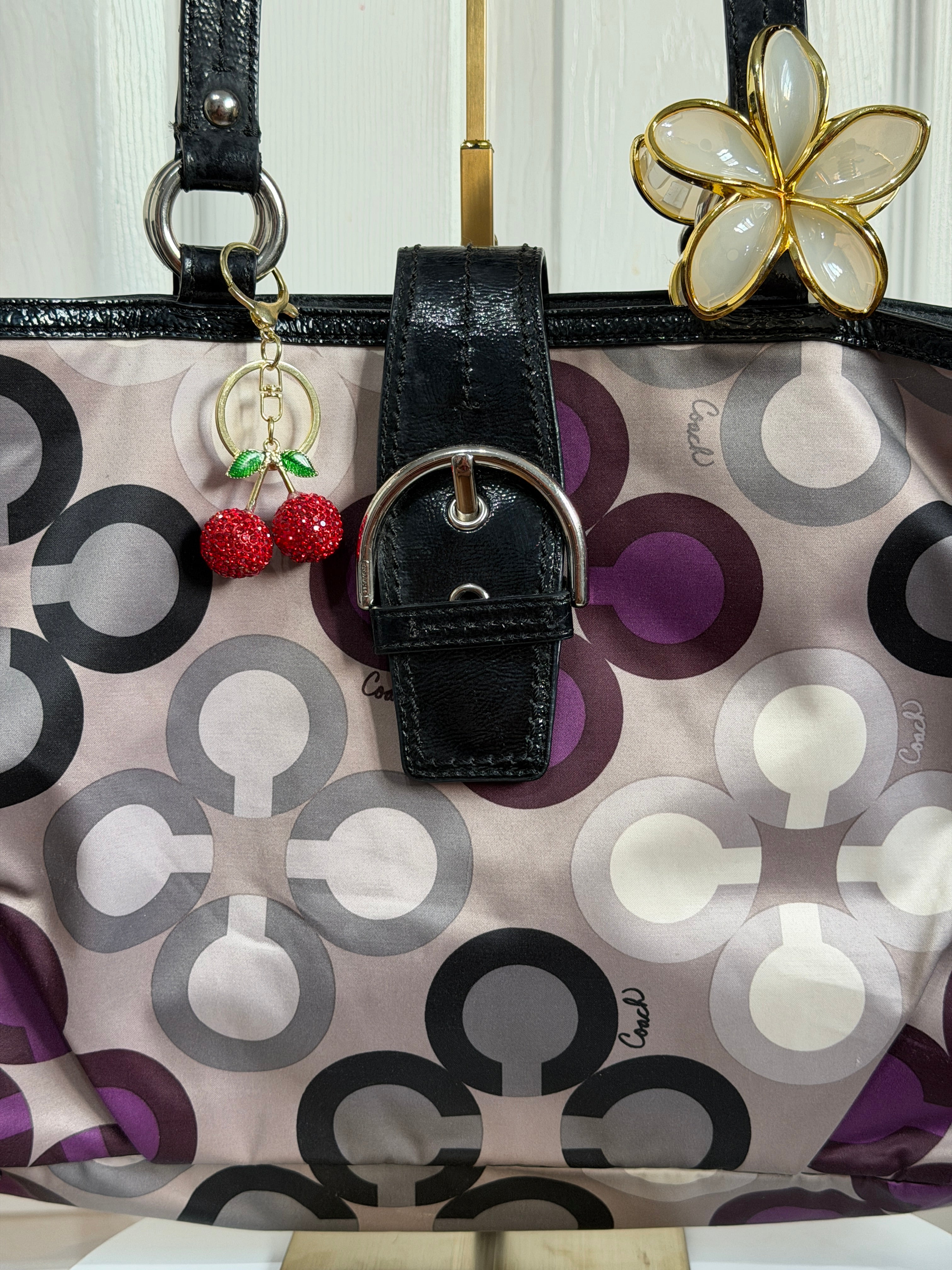 Coach satin tote
