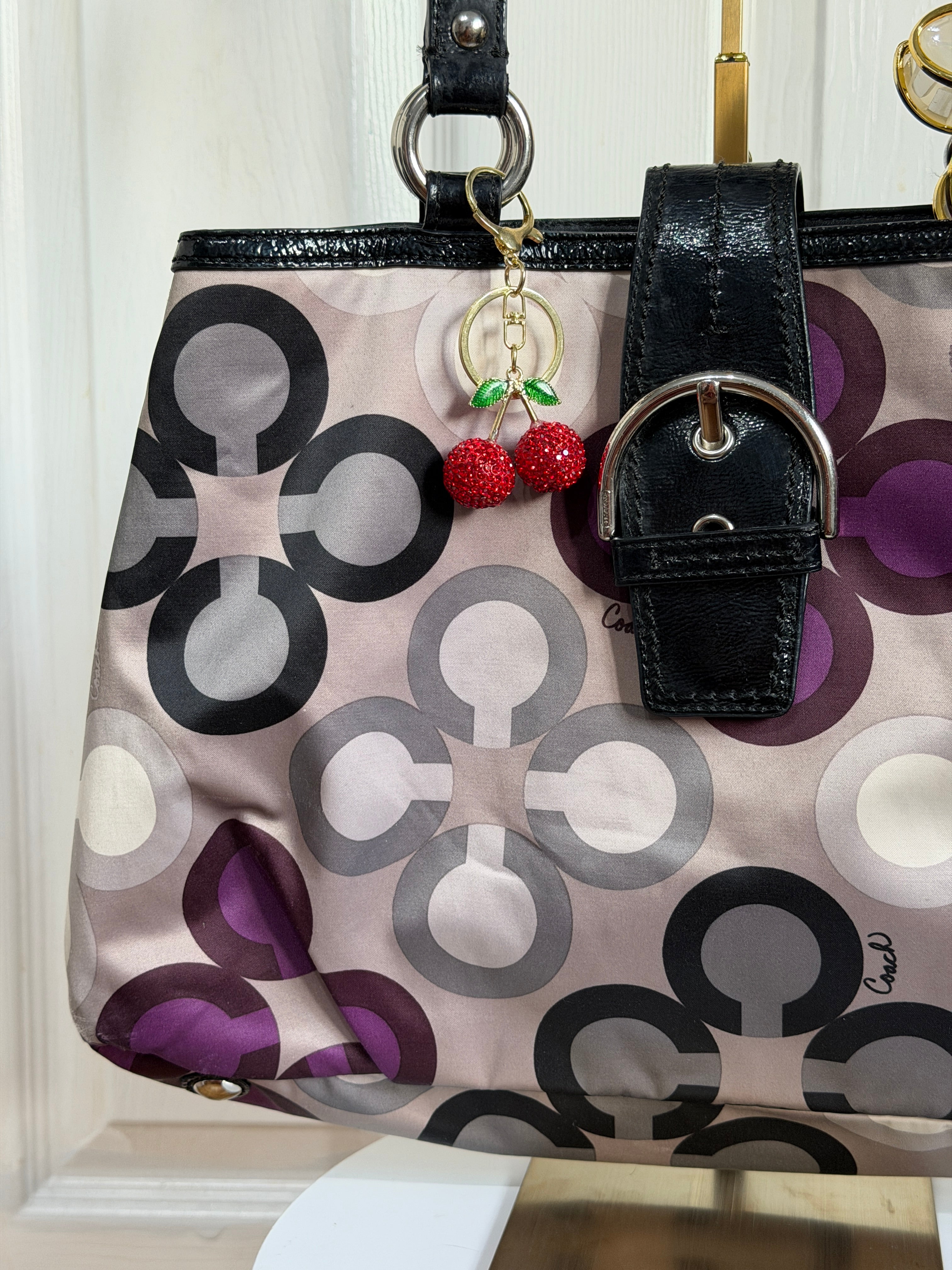 Coach satin tote