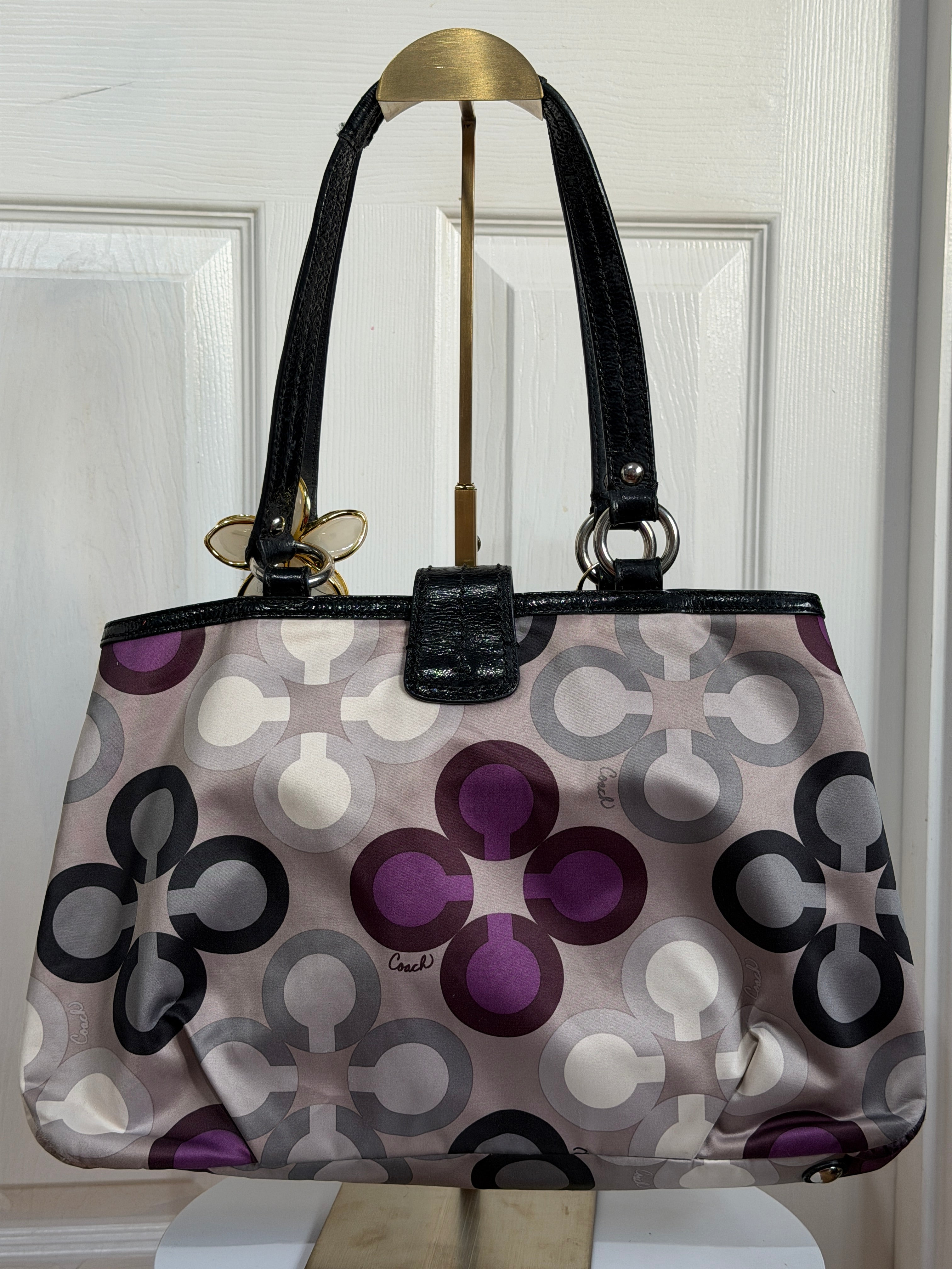 Coach satin tote