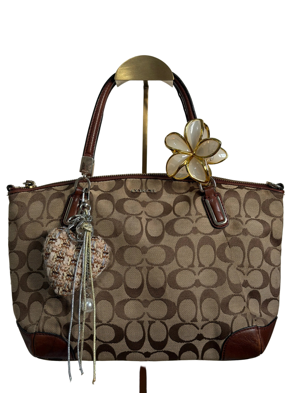 Coach small Kelsey satchel in signature canvas