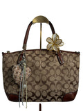 Coach small Kelsey satchel in signature canvas