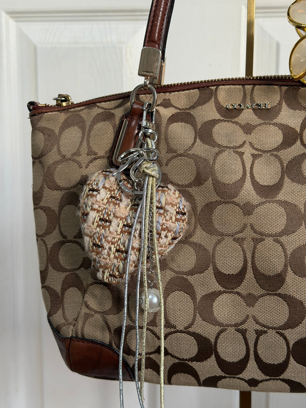 Coach small Kelsey satchel in signature canvas