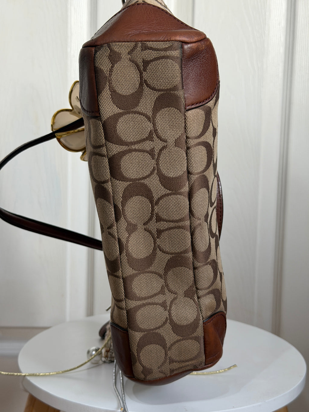 Coach small Kelsey satchel in signature canvas