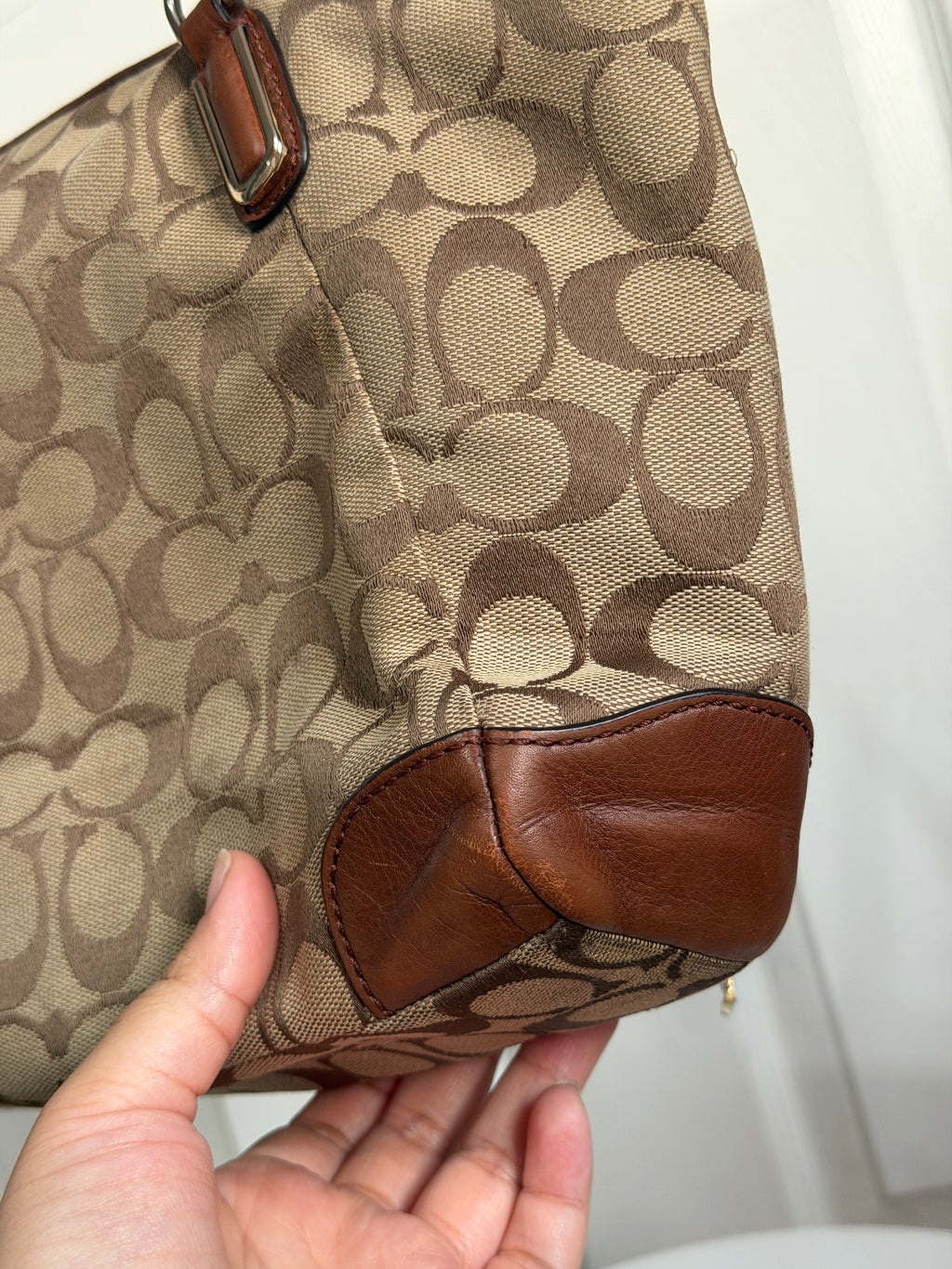 Coach small Kelsey satchel in signature canvas