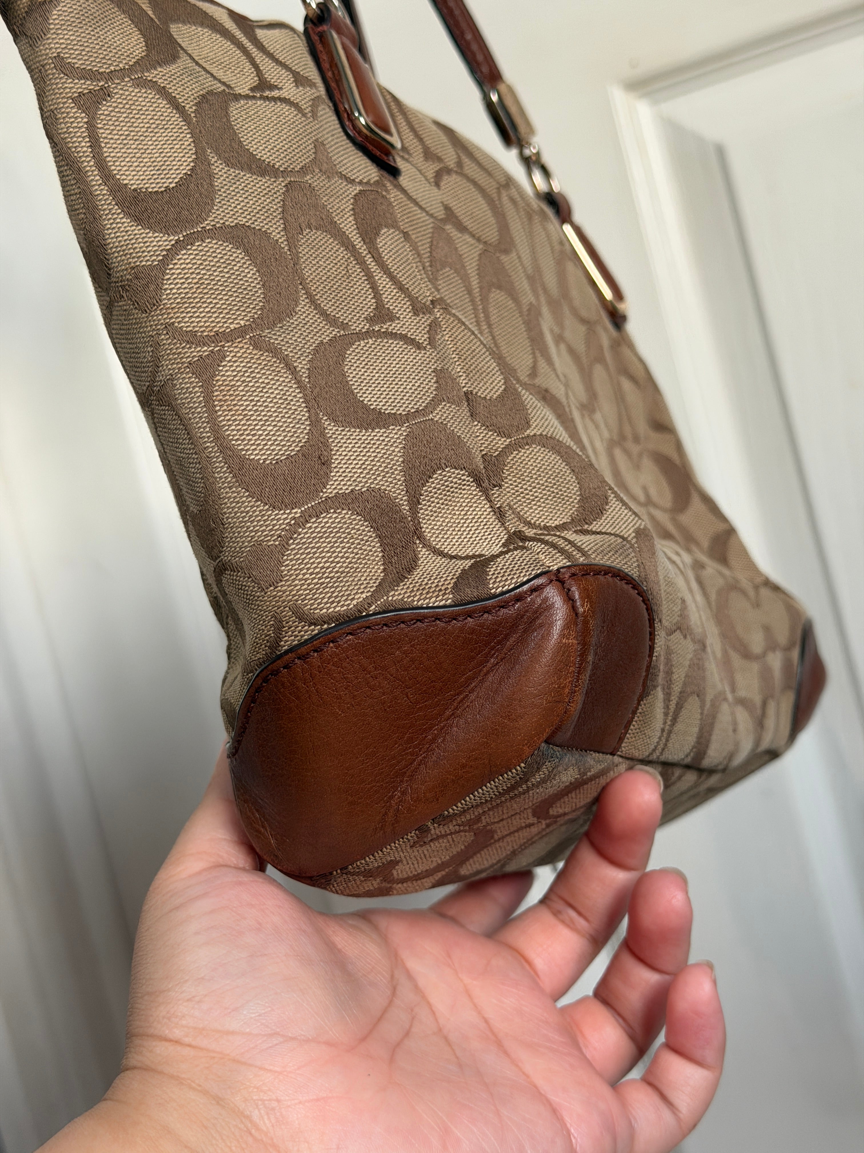 Coach small Kelsey satchel in signature canvas