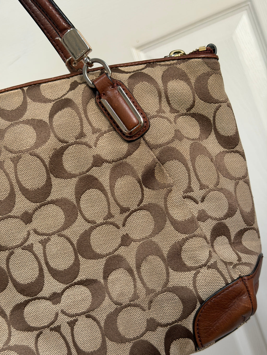 Coach small Kelsey satchel in signature canvas