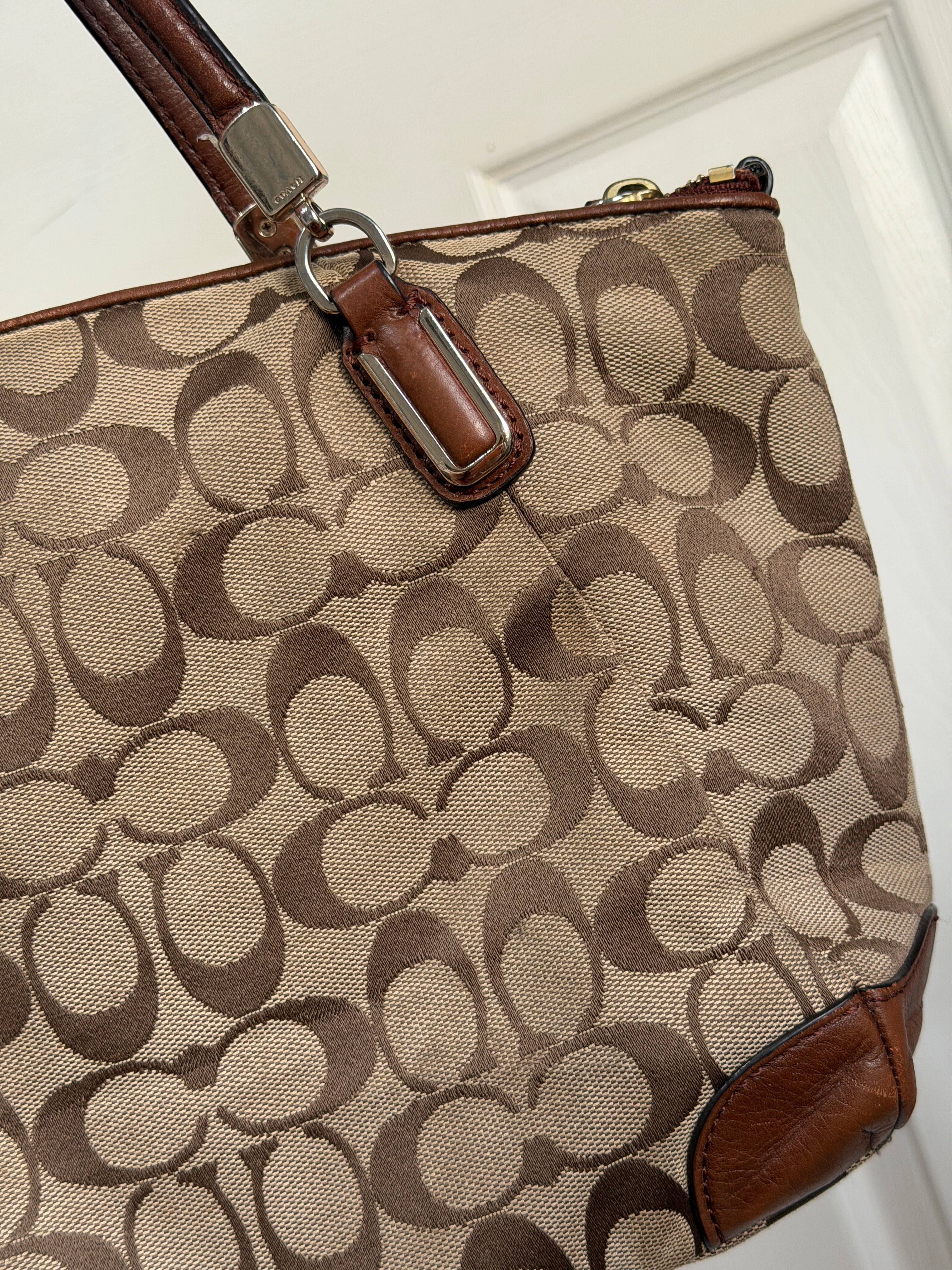 Coach small Kelsey satchel in signature canvas