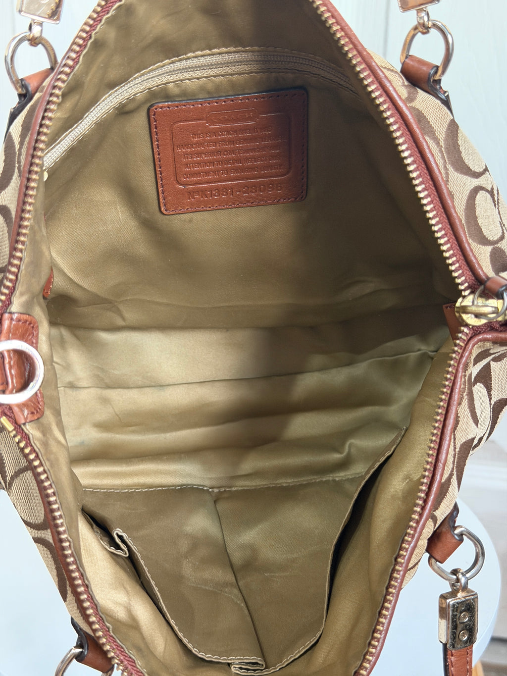 Coach small Kelsey satchel in signature canvas