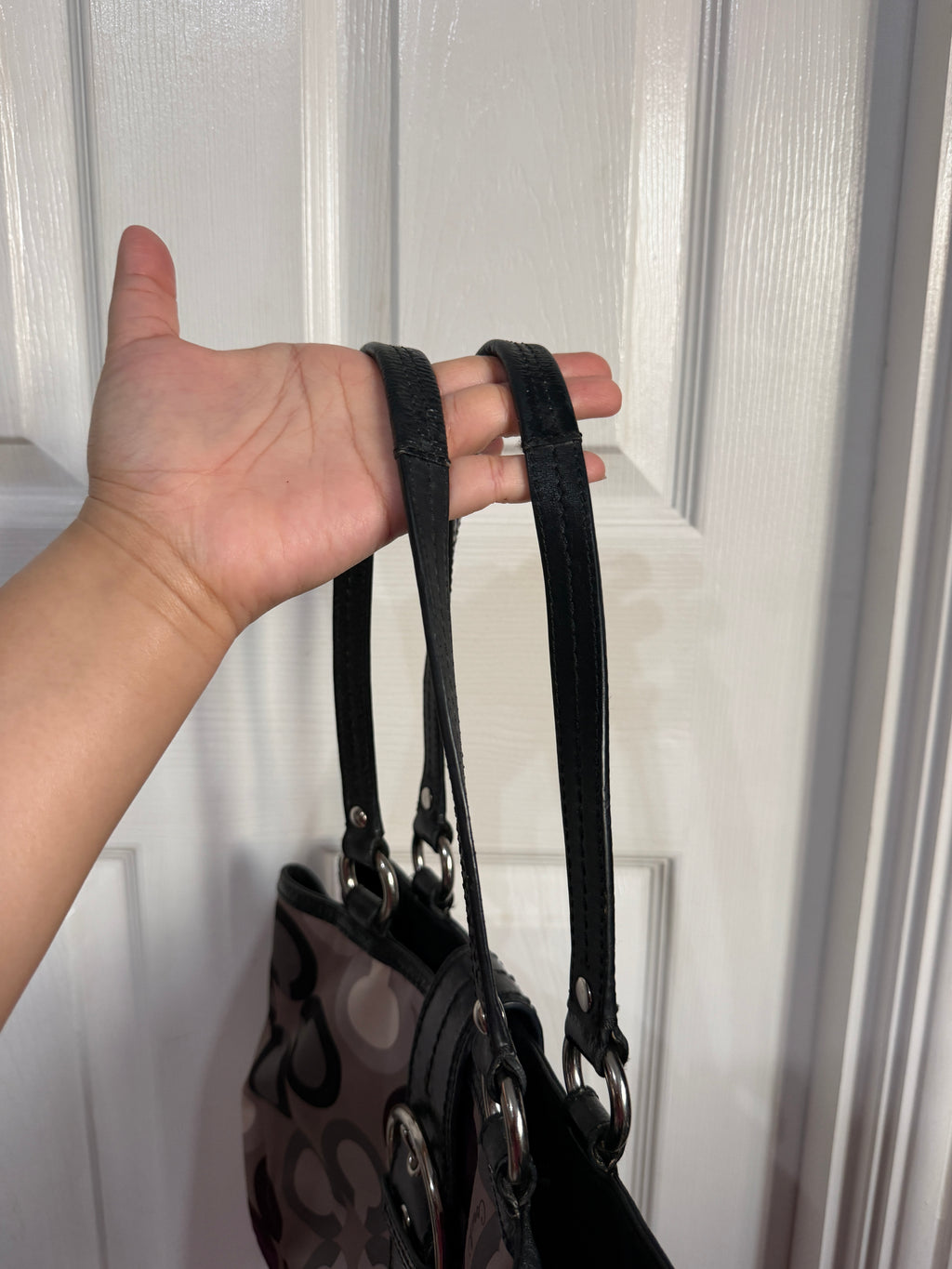 Coach satin tote
